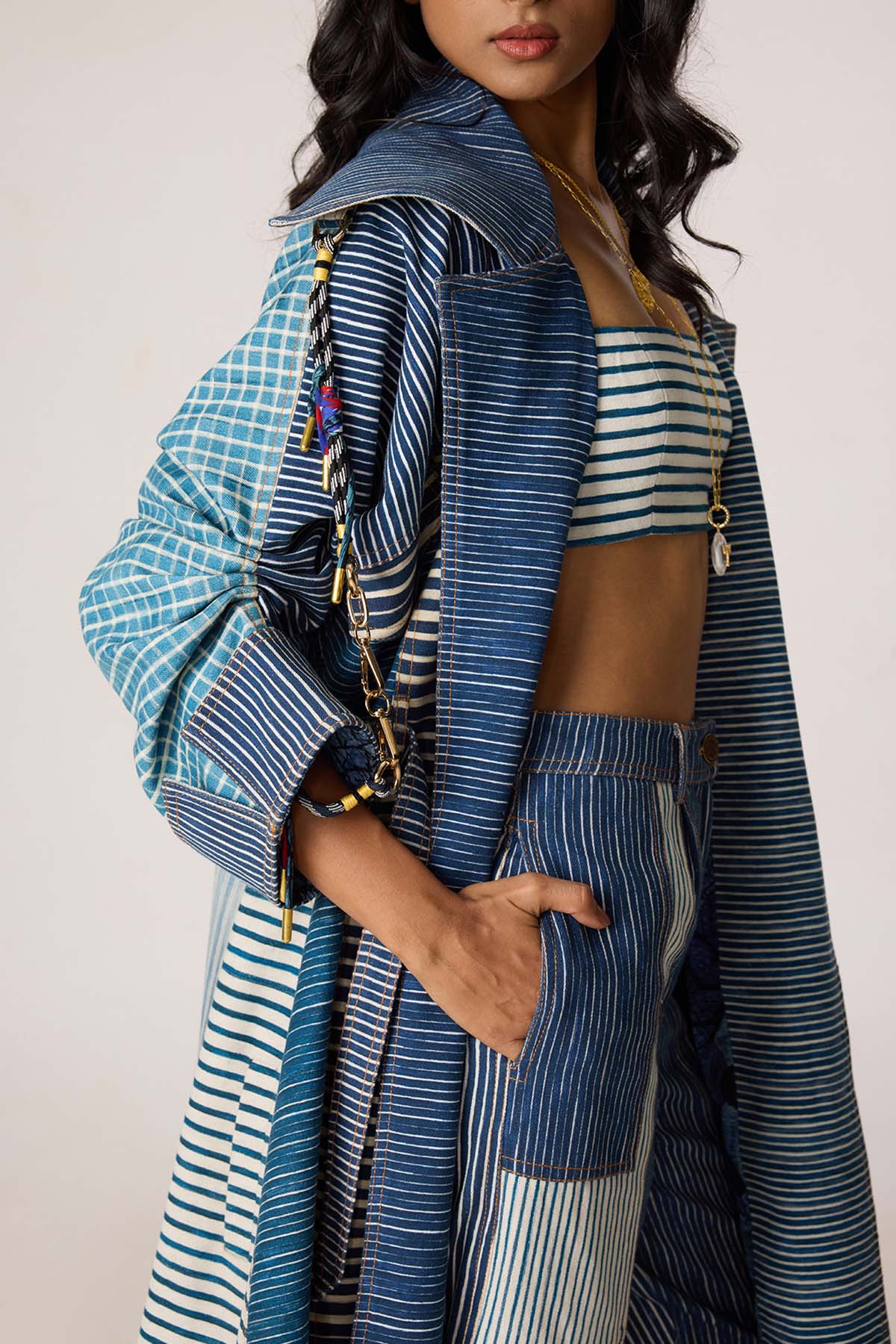 Selah Trench and Joyce Bustier and Jax Jeans