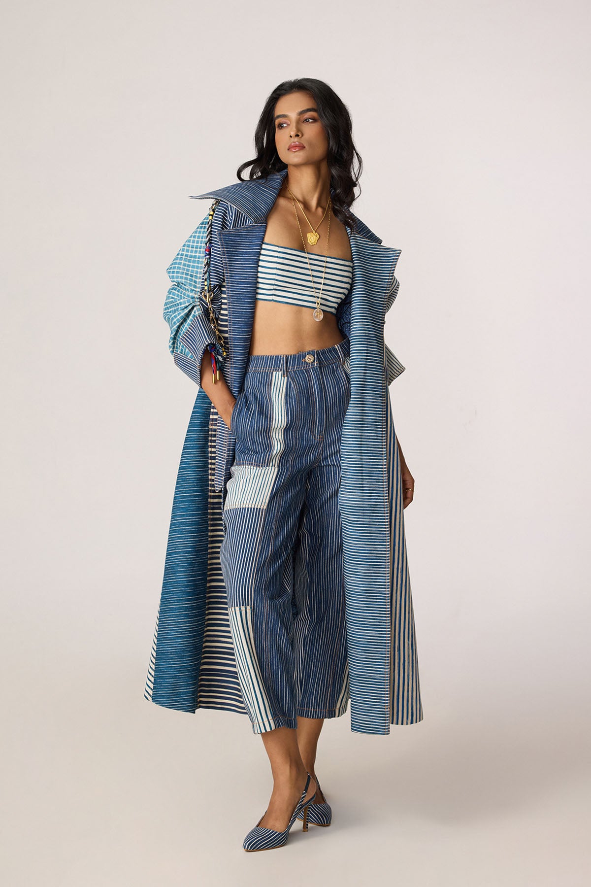 Selah Trench and Joyce Bustier and Jax Jeans
