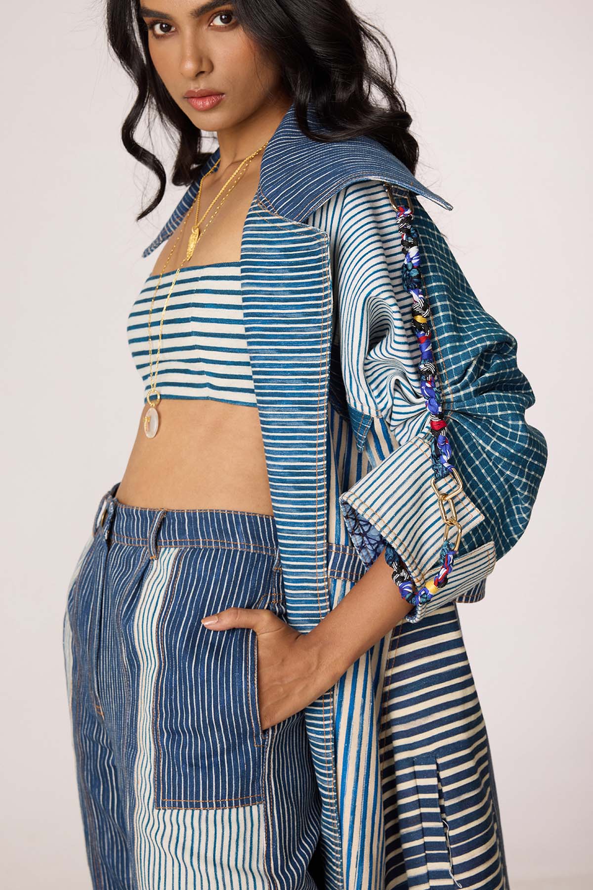 Selah Trench and Joyce Bustier and Jax Jeans