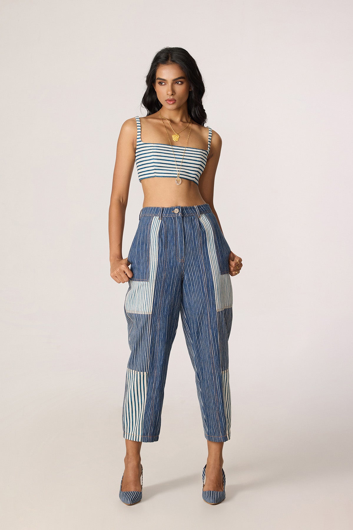 Selah Trench and Joyce Bustier and Jax Jeans