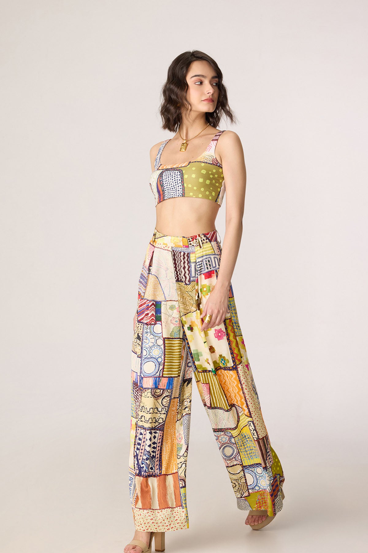 Belen Trench and Juniper Bustier and Jeja Trousers
