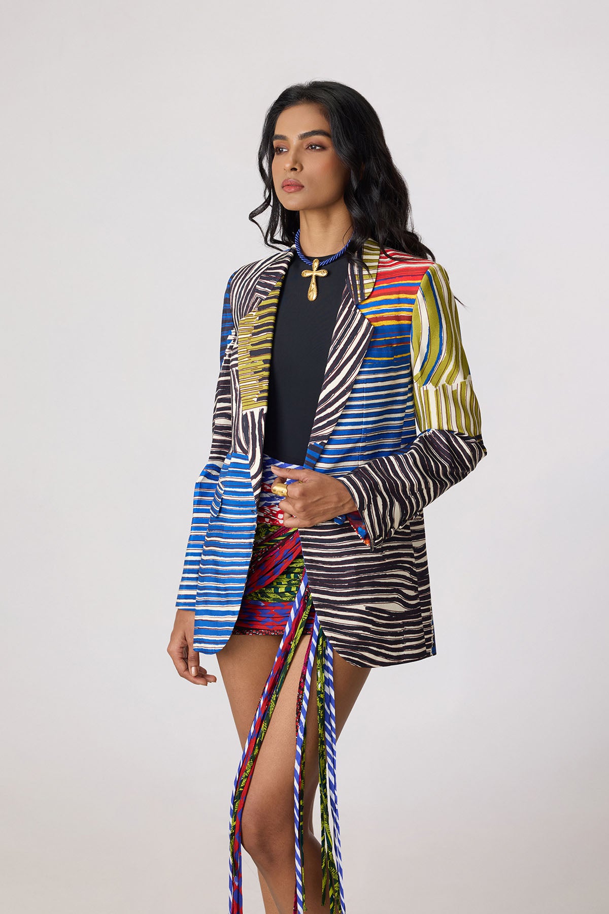 Rebekkah Blazer and Juana Bodysuit and Oakley Skirt