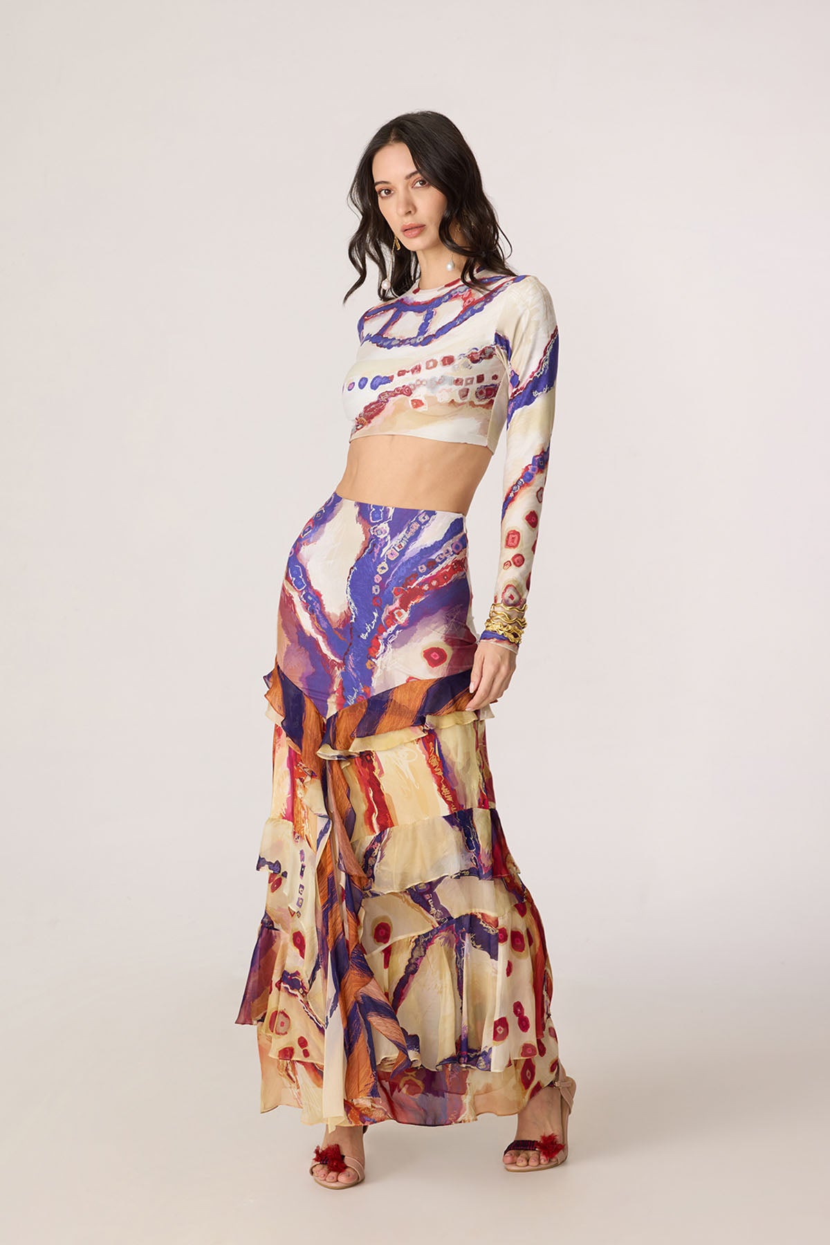 Zavi Blouse and Marieya Skirt