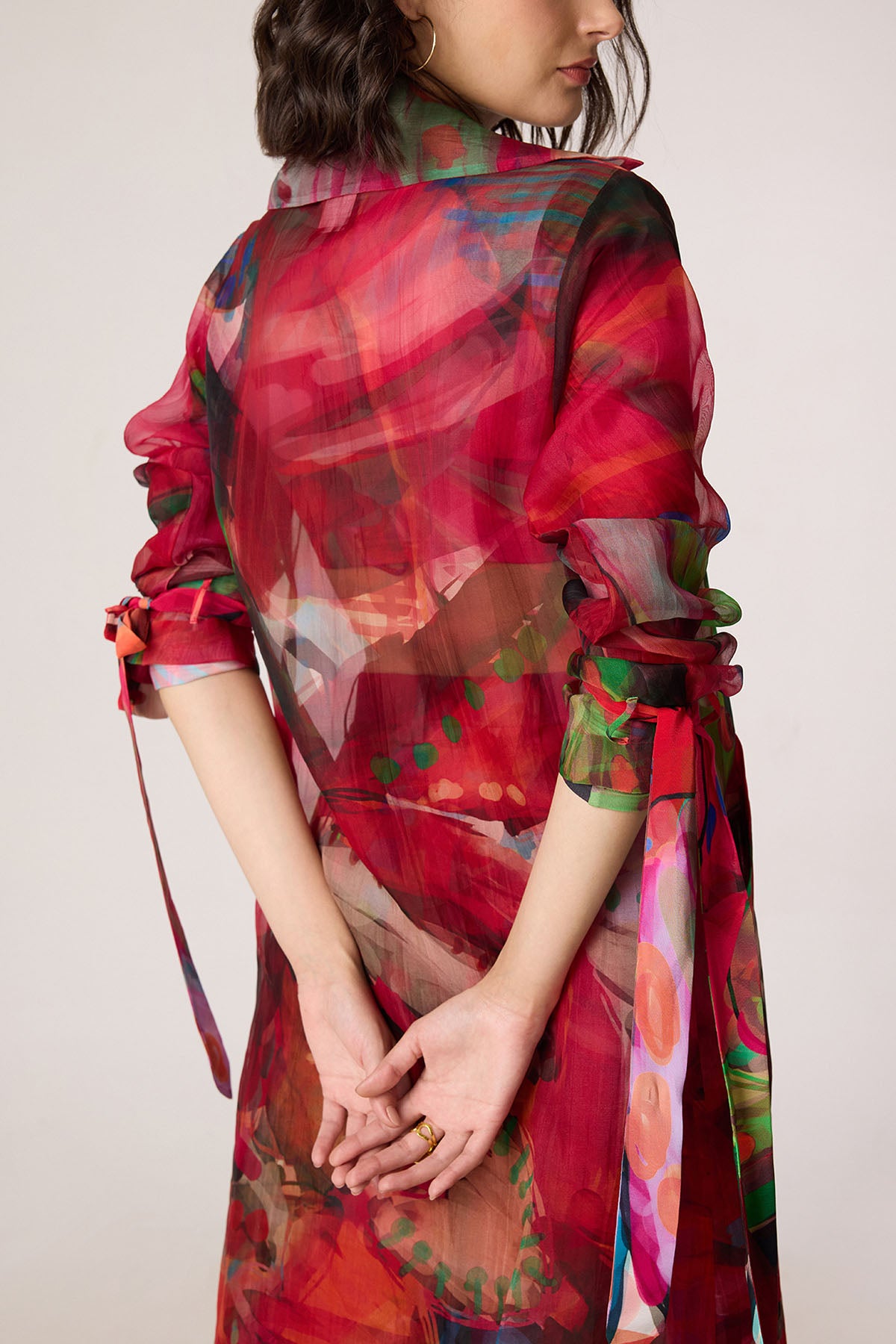 Belen Trench and Zavi Blouse and Vellora Trousers