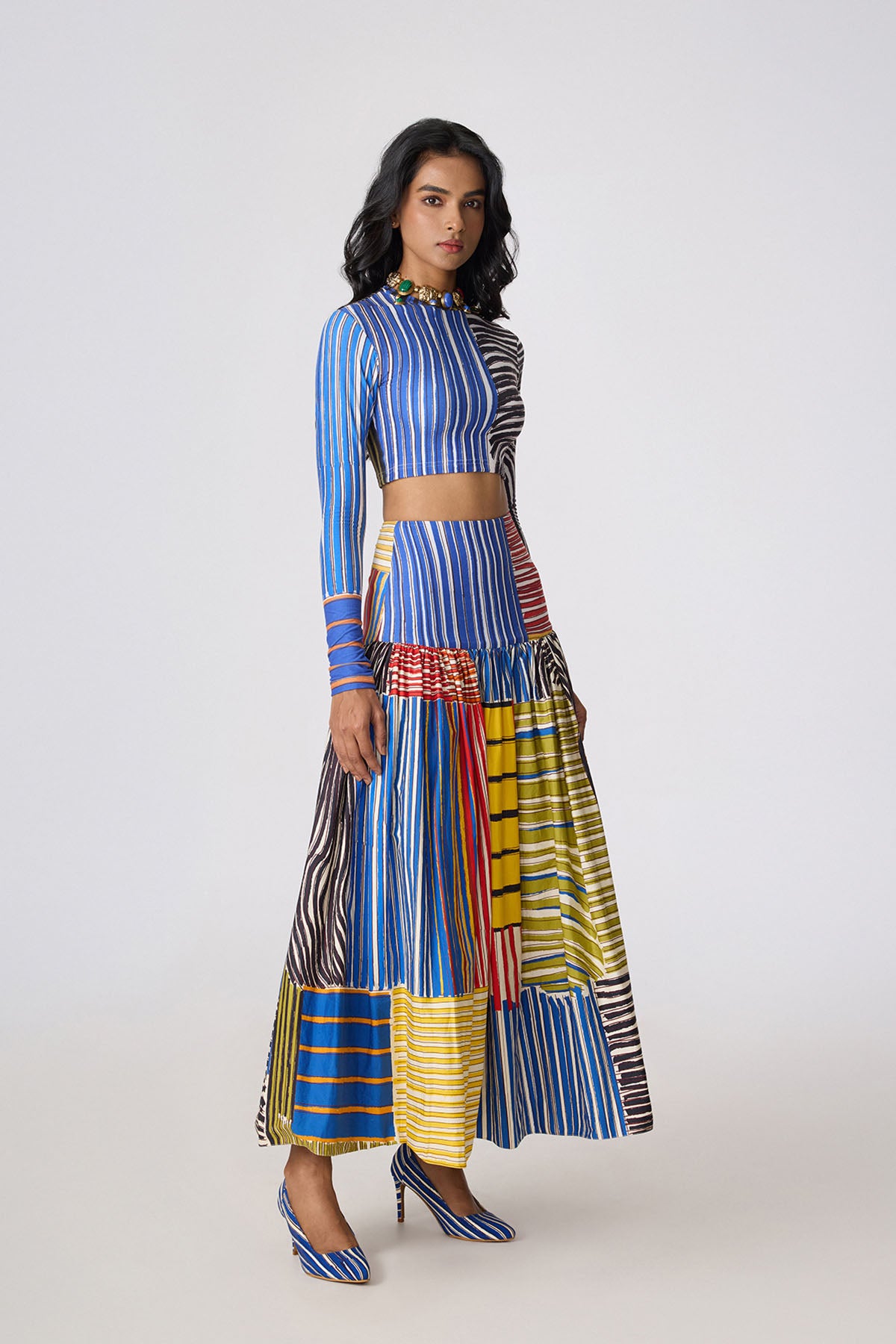 Zavi Blouse and Jsper Skirt
