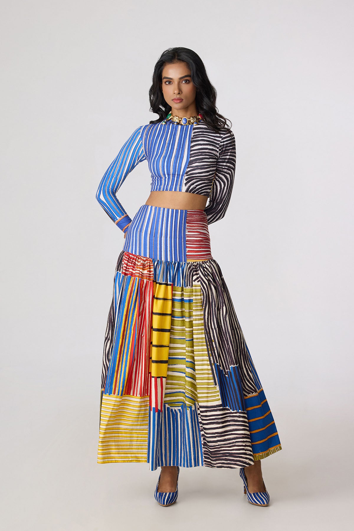 Zavi Blouse and Jsper Skirt