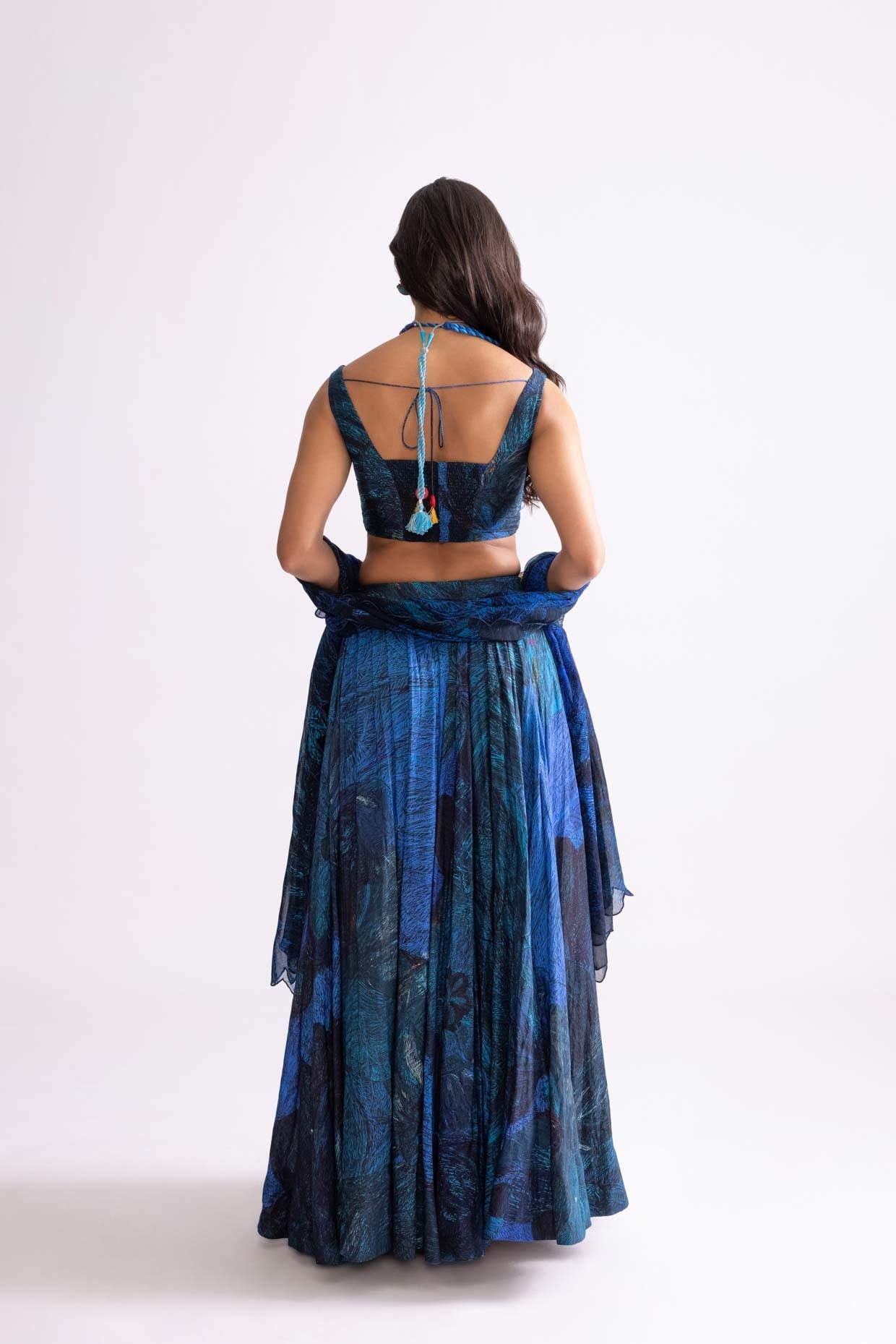 Riley Blouse, Magnolia Lehenga & Scallop Dupatta