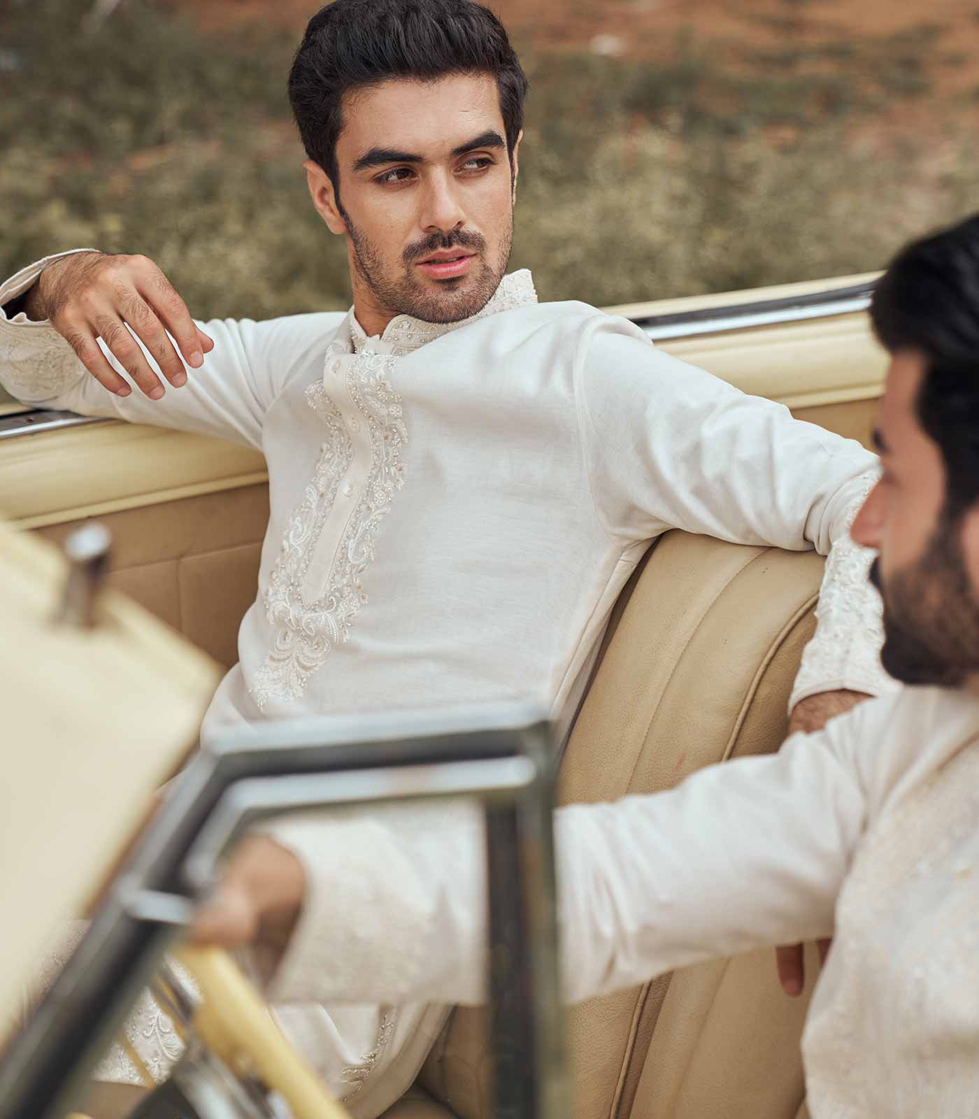 PALM TREE TONAL KURTA SET