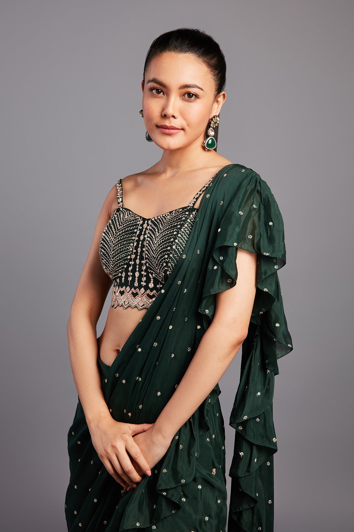 VARONICA RUFFLE SAREE