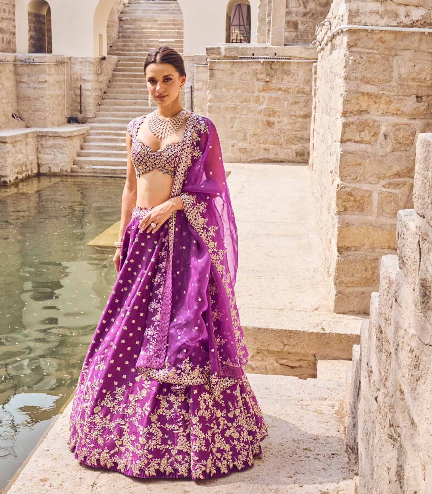 ADARA MILD CREEPER LEHENGA SET