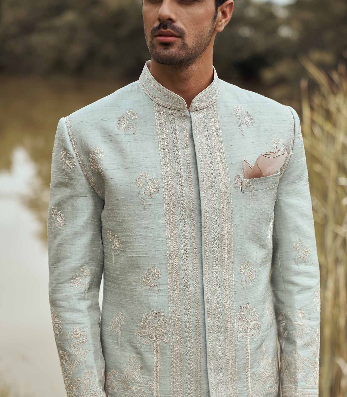 DORI PALM TREE SHERWANI SET