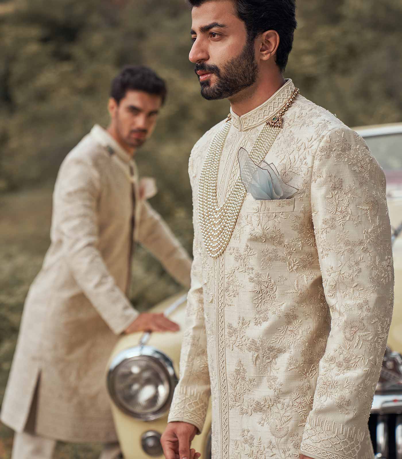 PEARL HIGHLIGHT SHERWANI SET