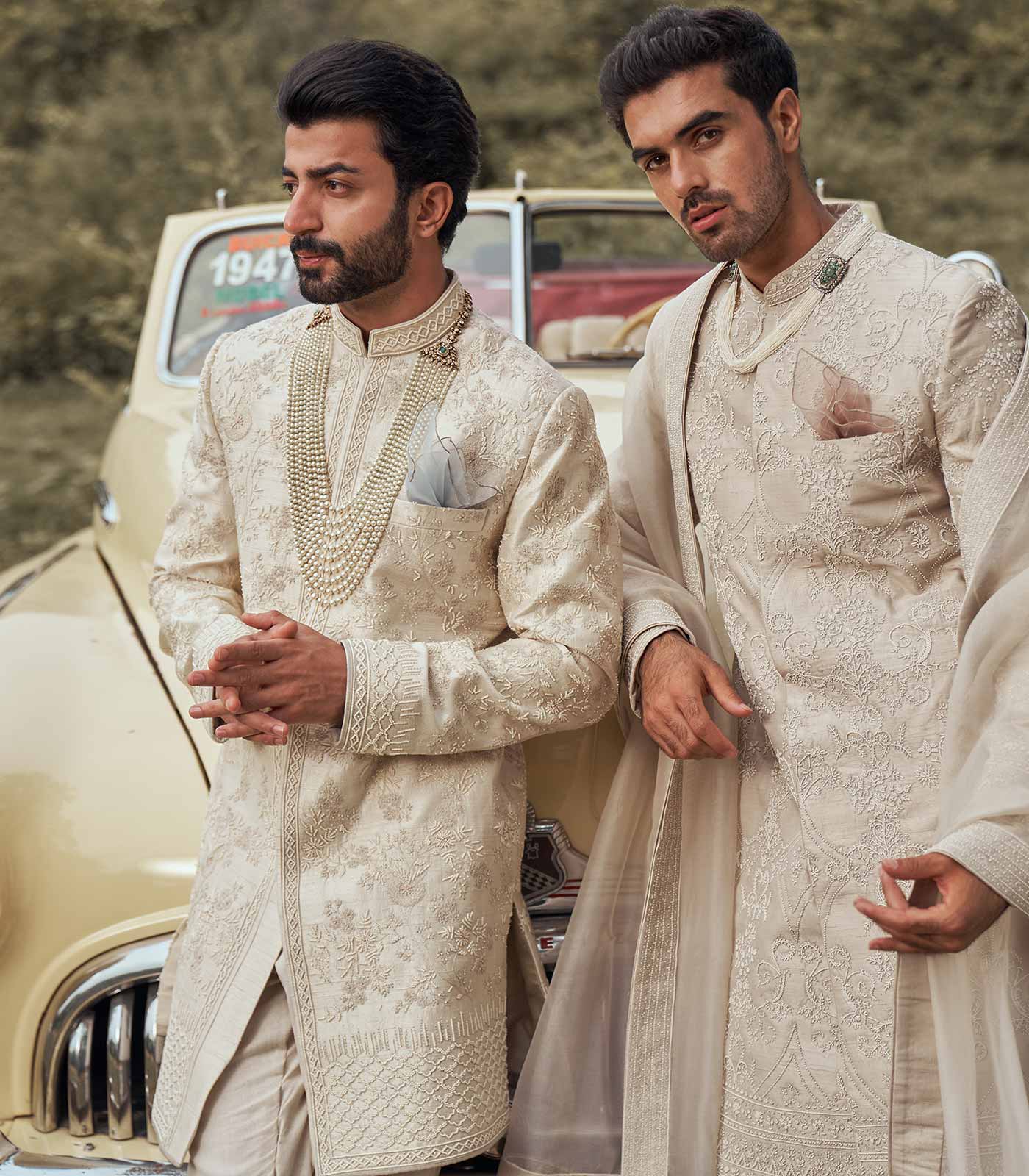 PEARL HIGHLIGHT SHERWANI SET