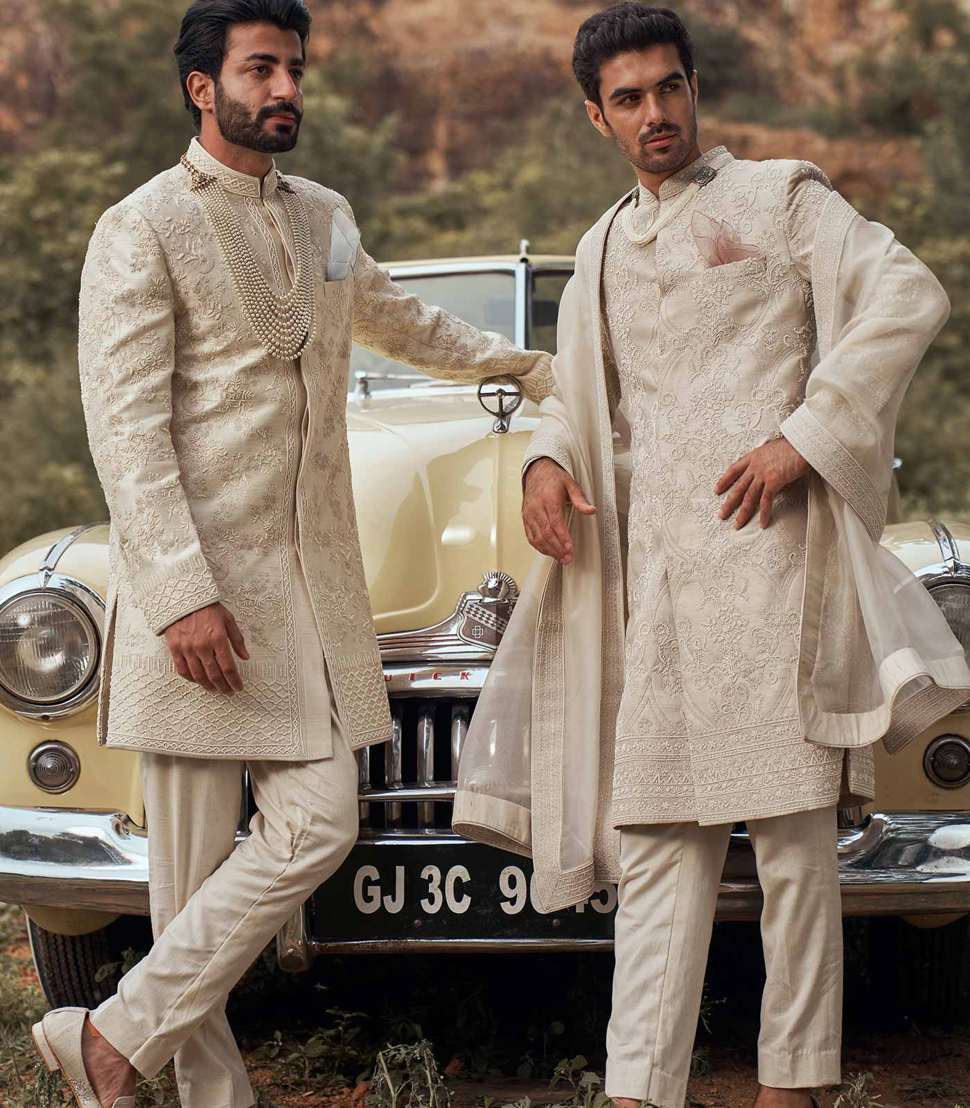 VINTAGE BODA SHERWANI SET