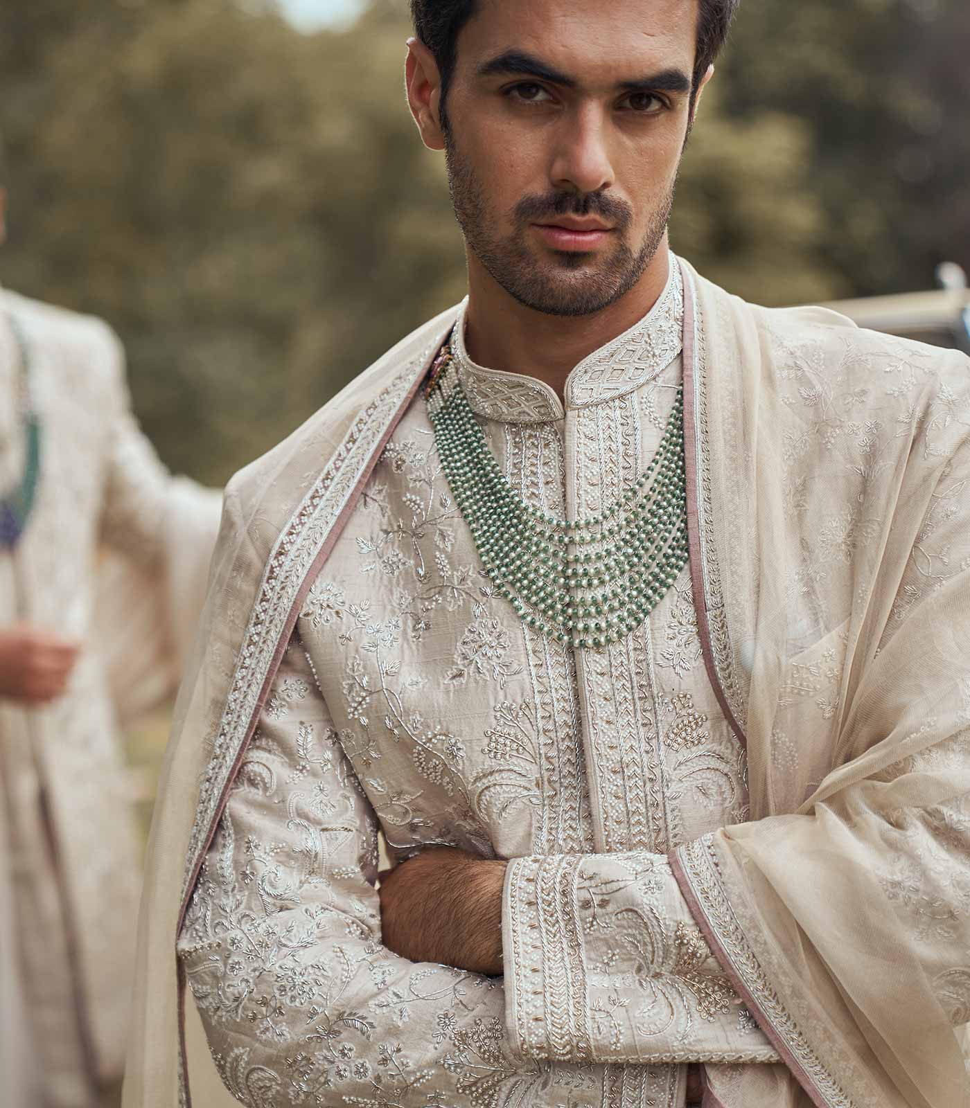 PALM TREE SHERWANI SET