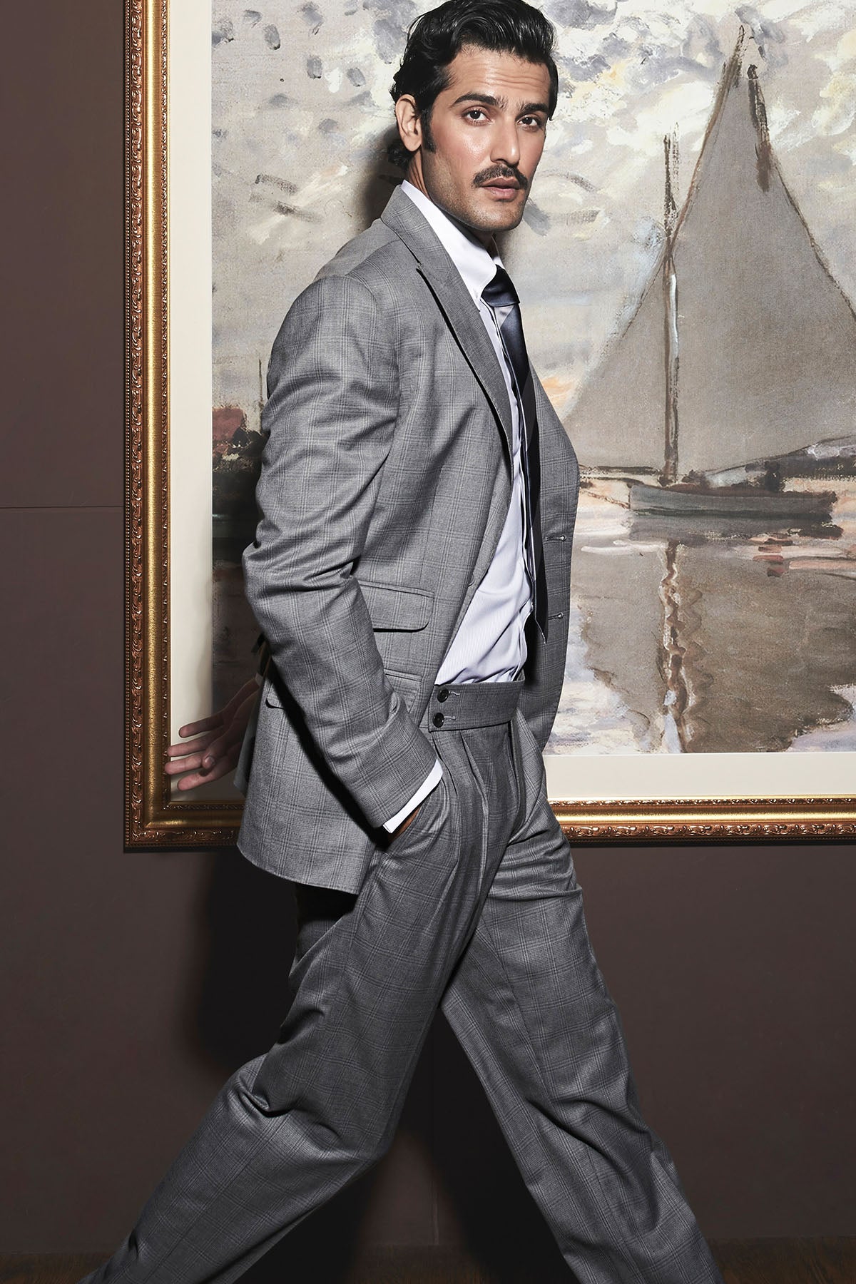 Steel Grey Glen Check Elegance Ensemble