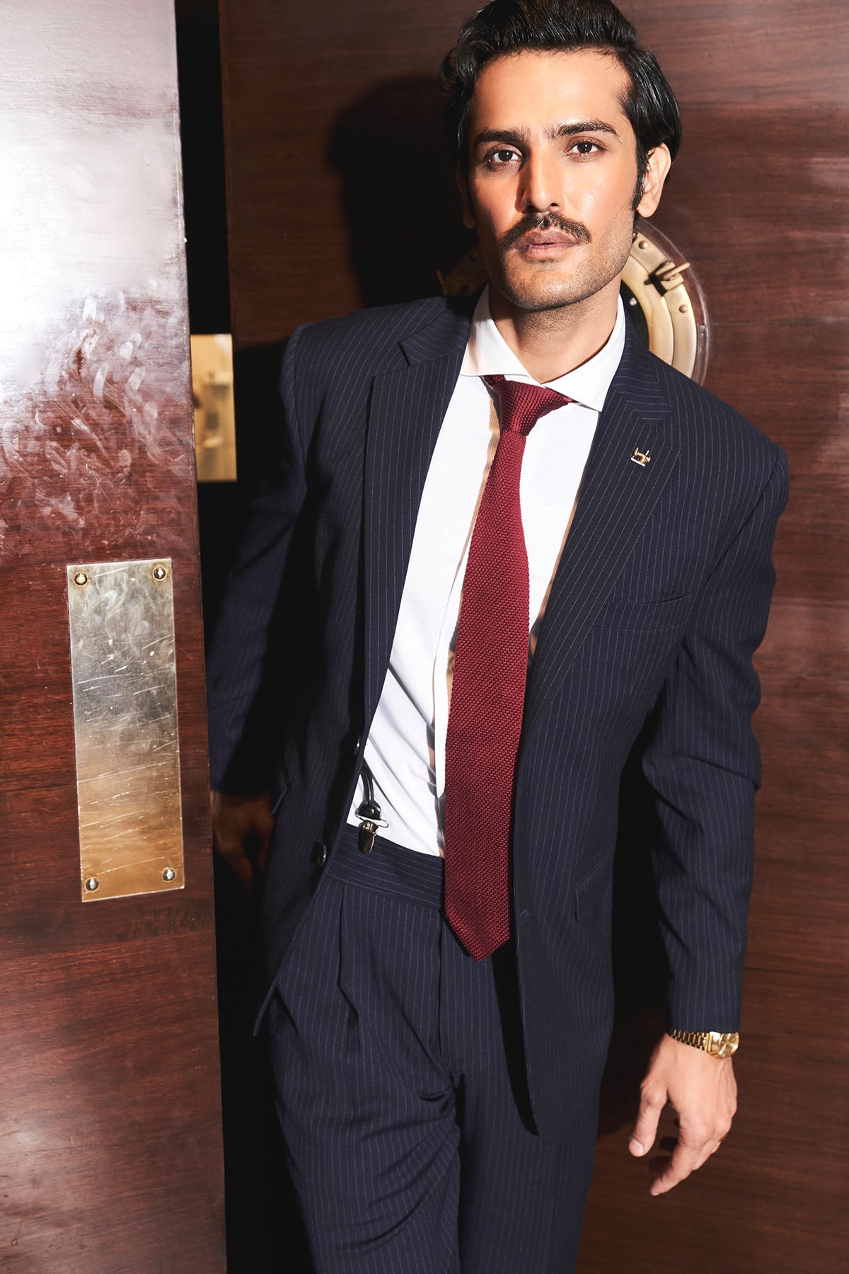 Timeless Navy Pinstripe Suit Set