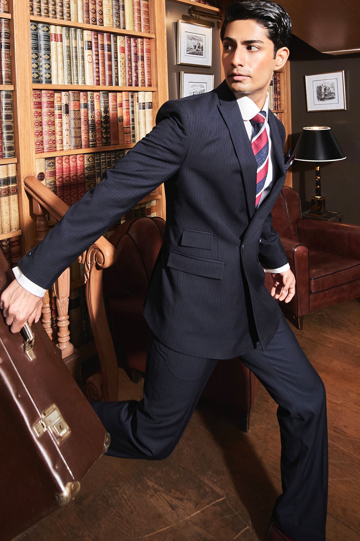 The Classic Navy Pinstripe Suit