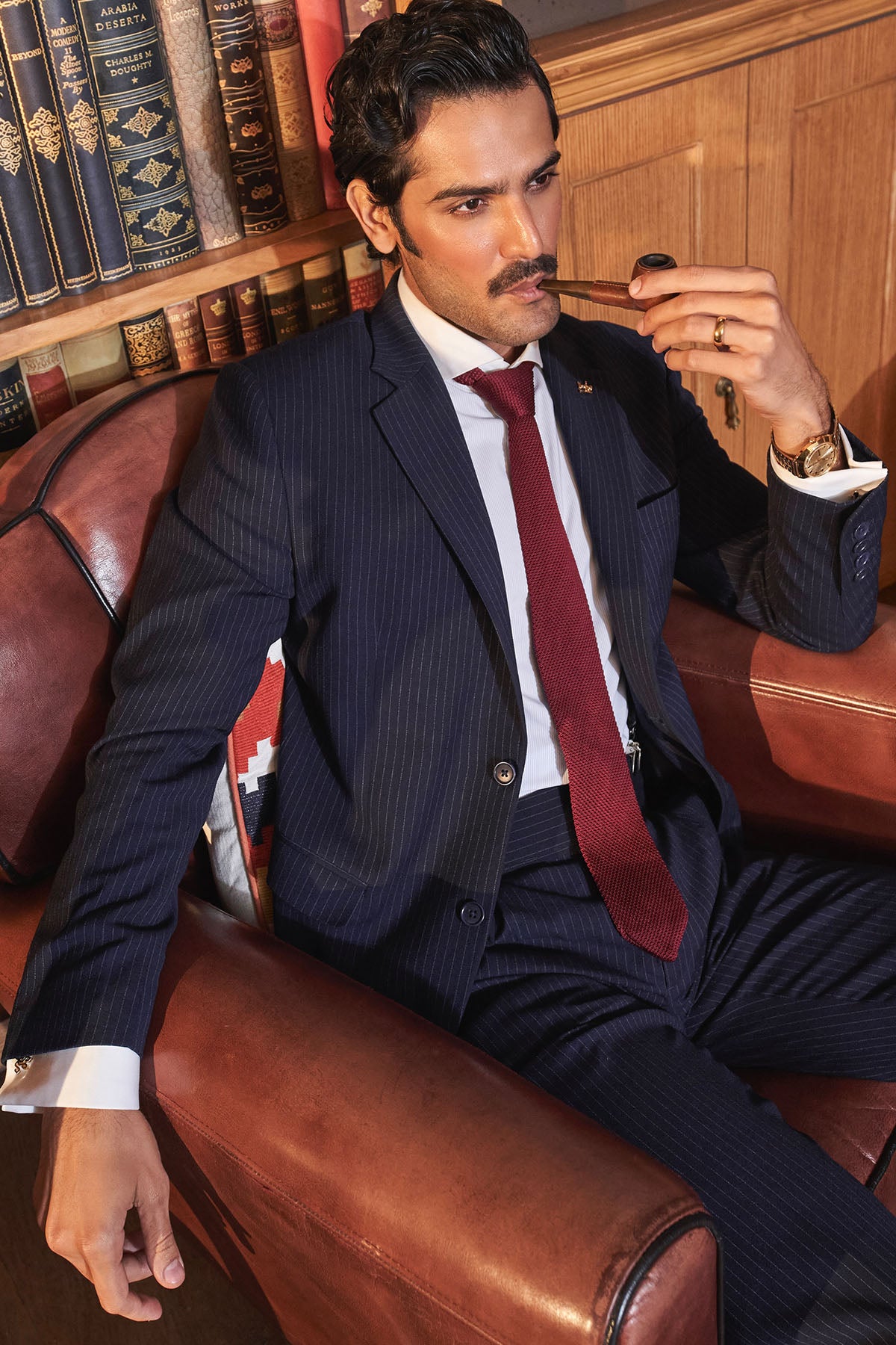 Timeless Navy Pinstripe Suit Set