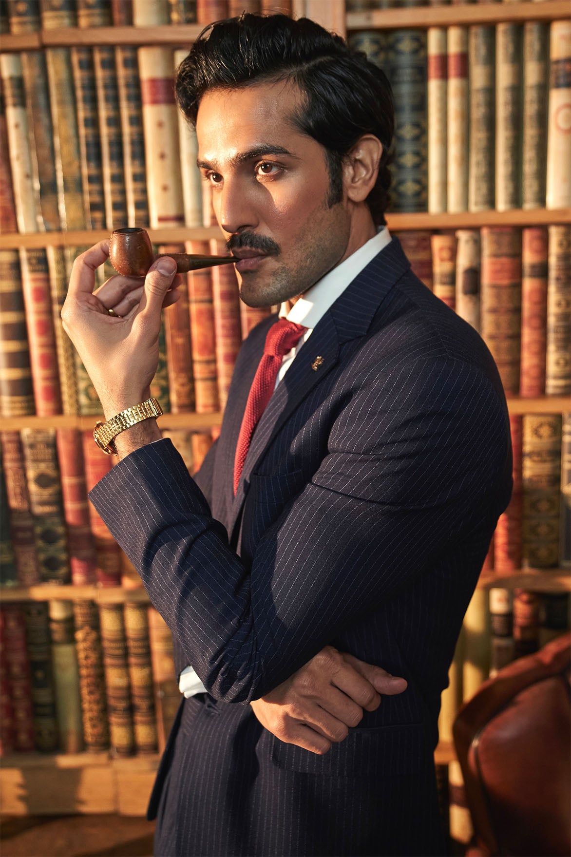 Timeless Navy Pinstripe Suit Set