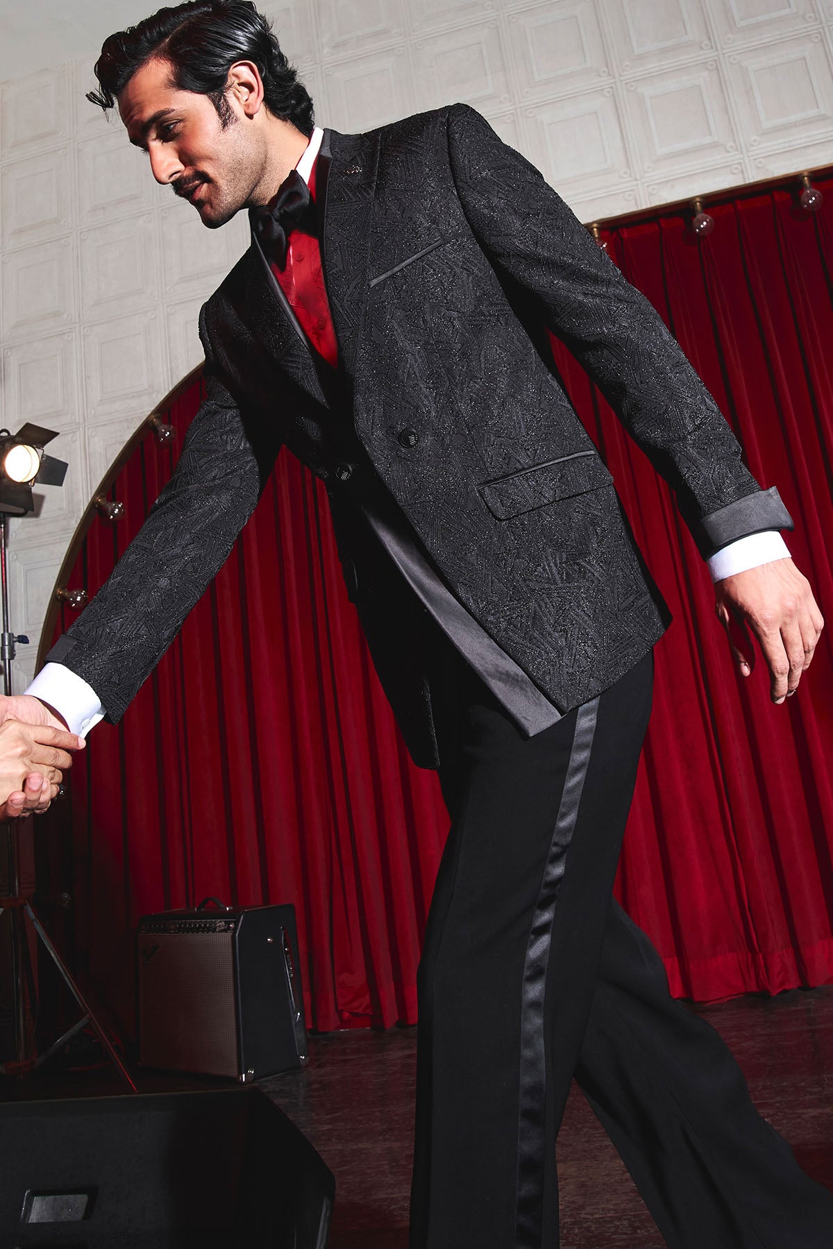 Noir Eclipse Geometric Affair Tuxedo Set