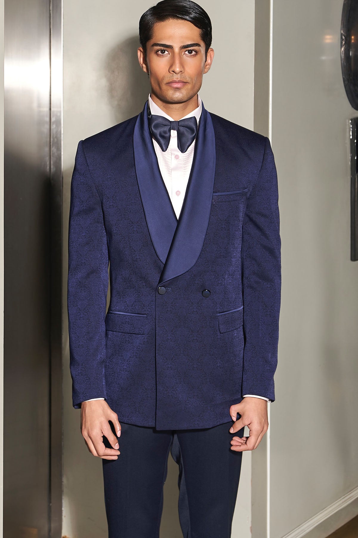 Elysian Navy Double Breasted Tuxedo Set