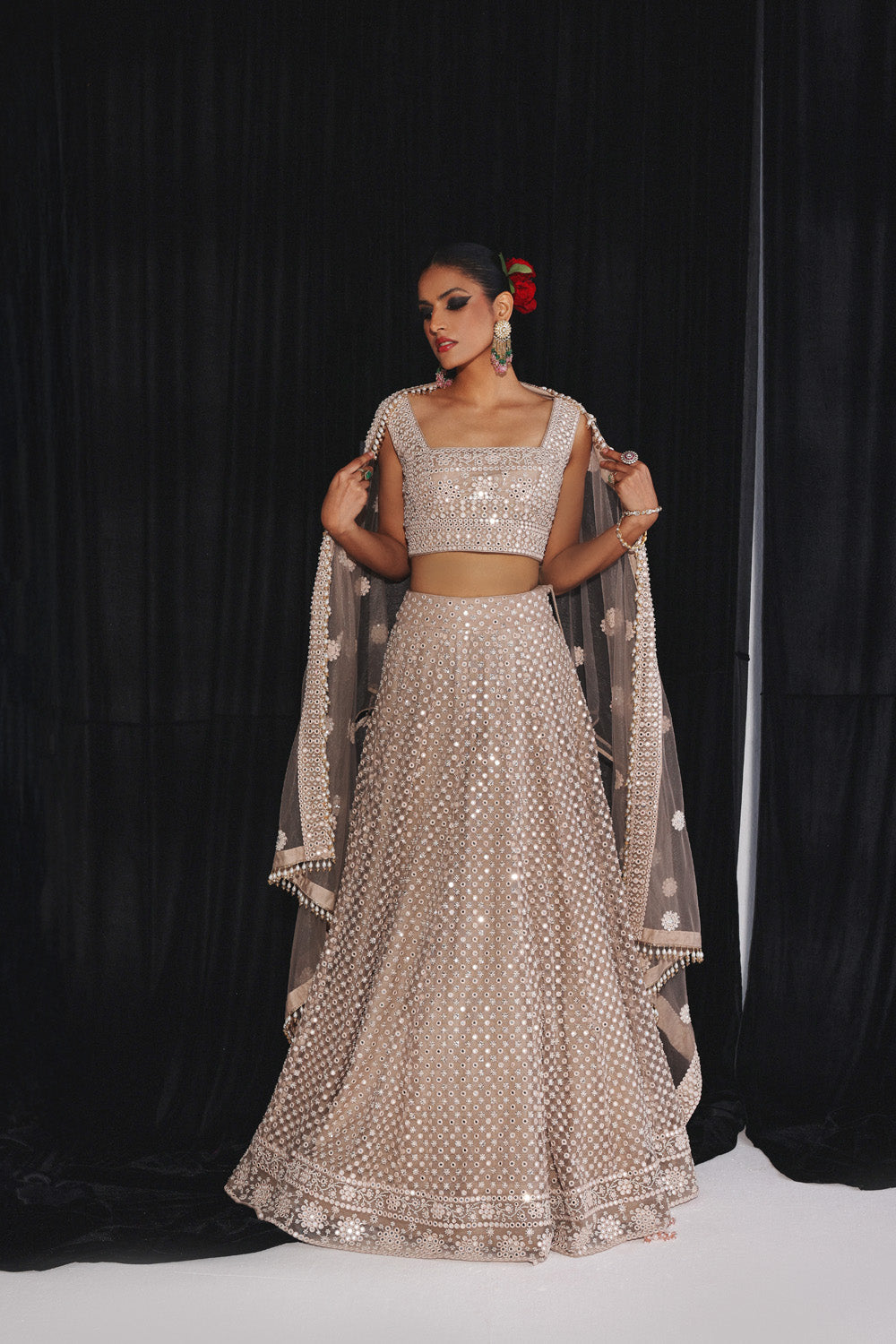 MIRRORWORK LEHENGA SET