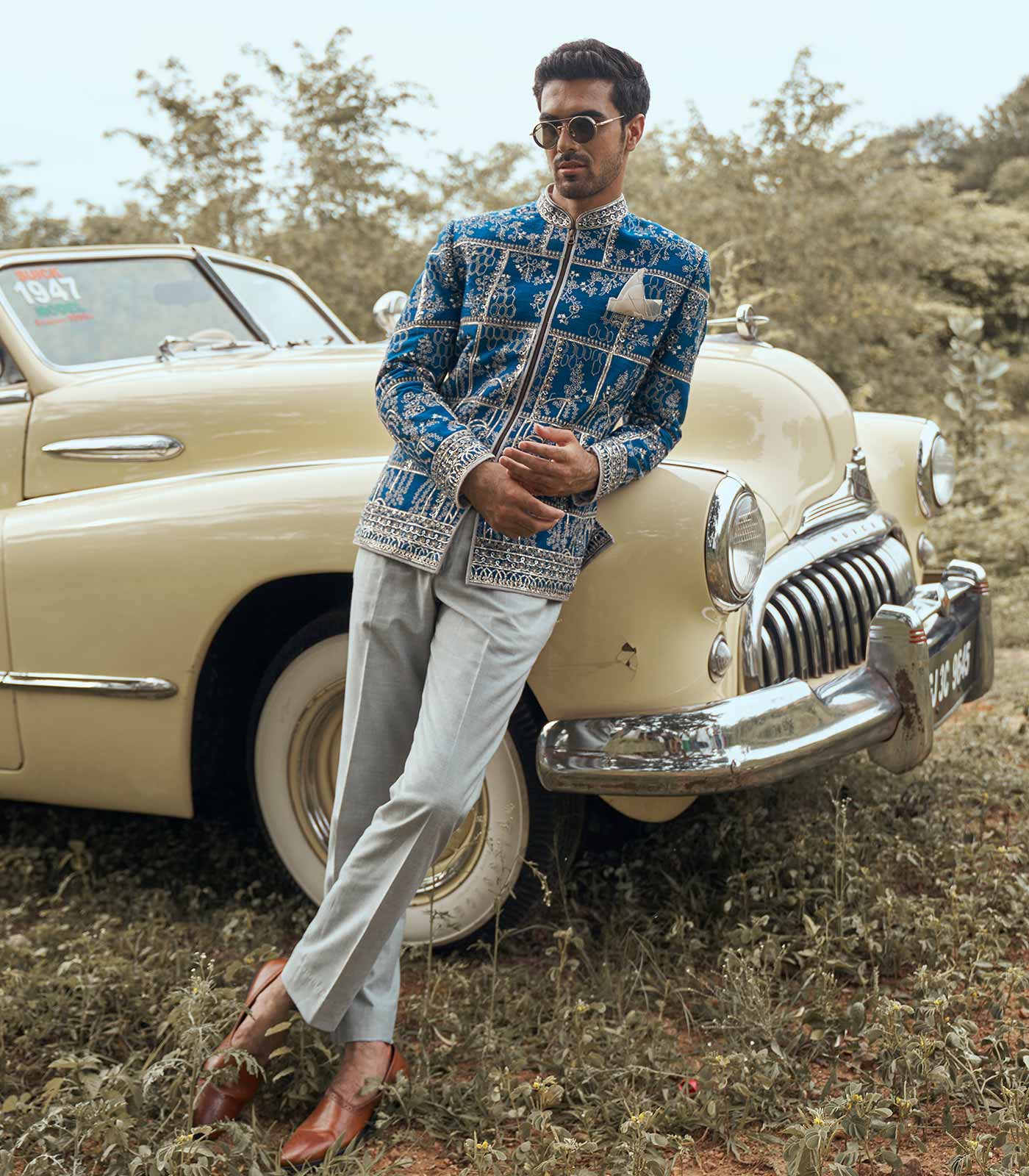 GEOMATIC BANDHGALA SET