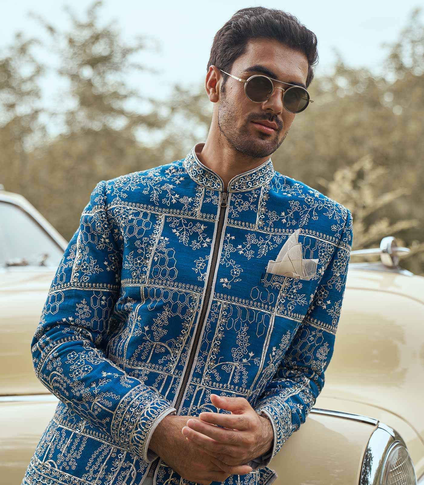 GEOMATIC BANDHGALA SET