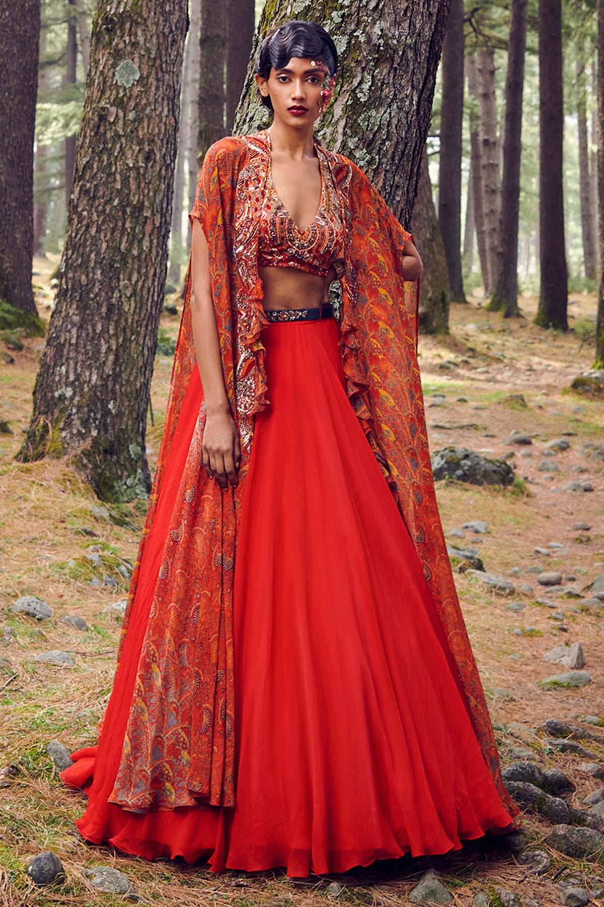 "Arkasha" Chiffon Lehenga Set