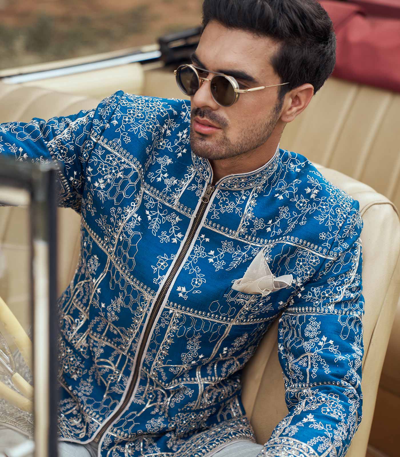 GEOMATIC BANDHGALA SET