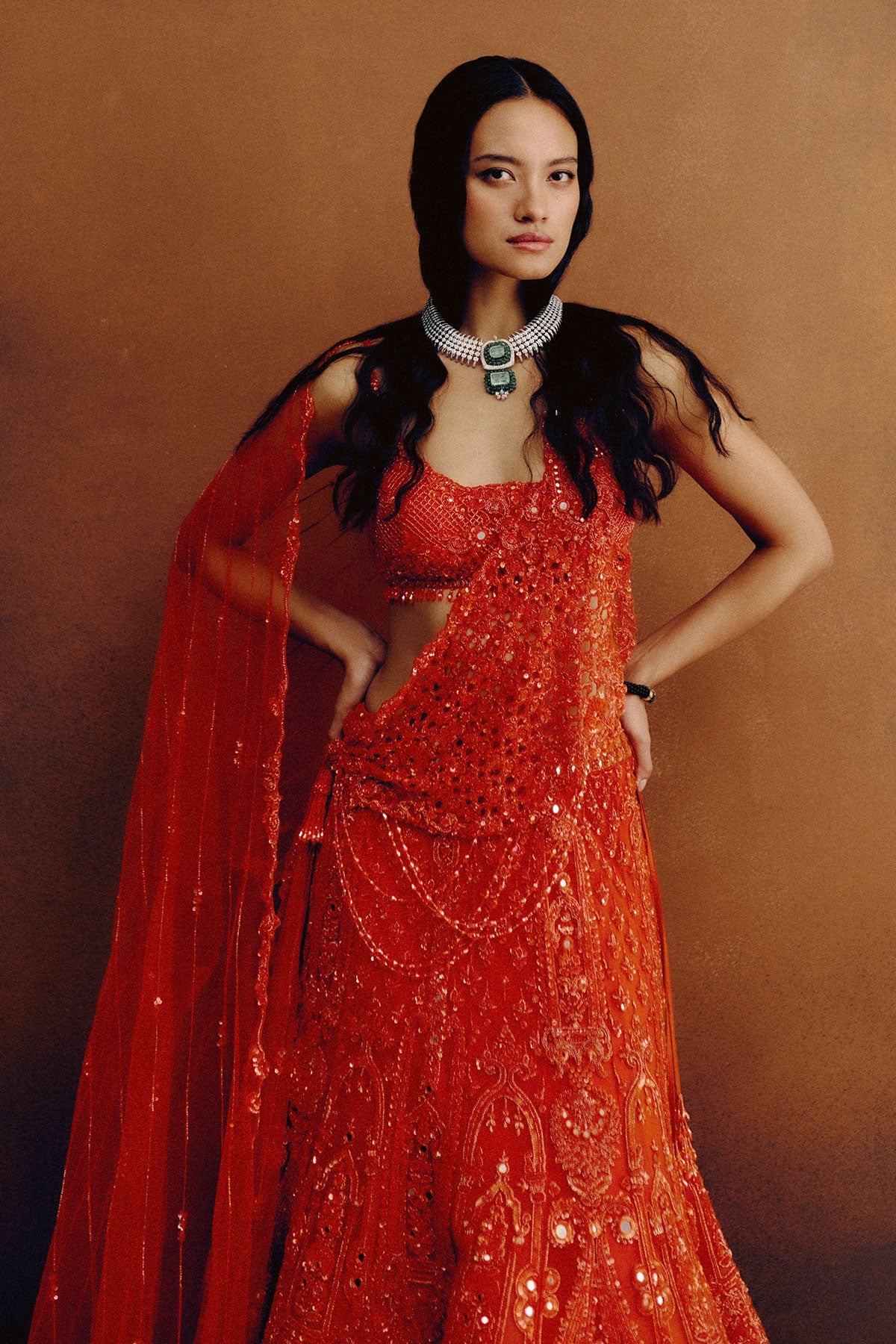 Citrine Dawn Bridal lehenga