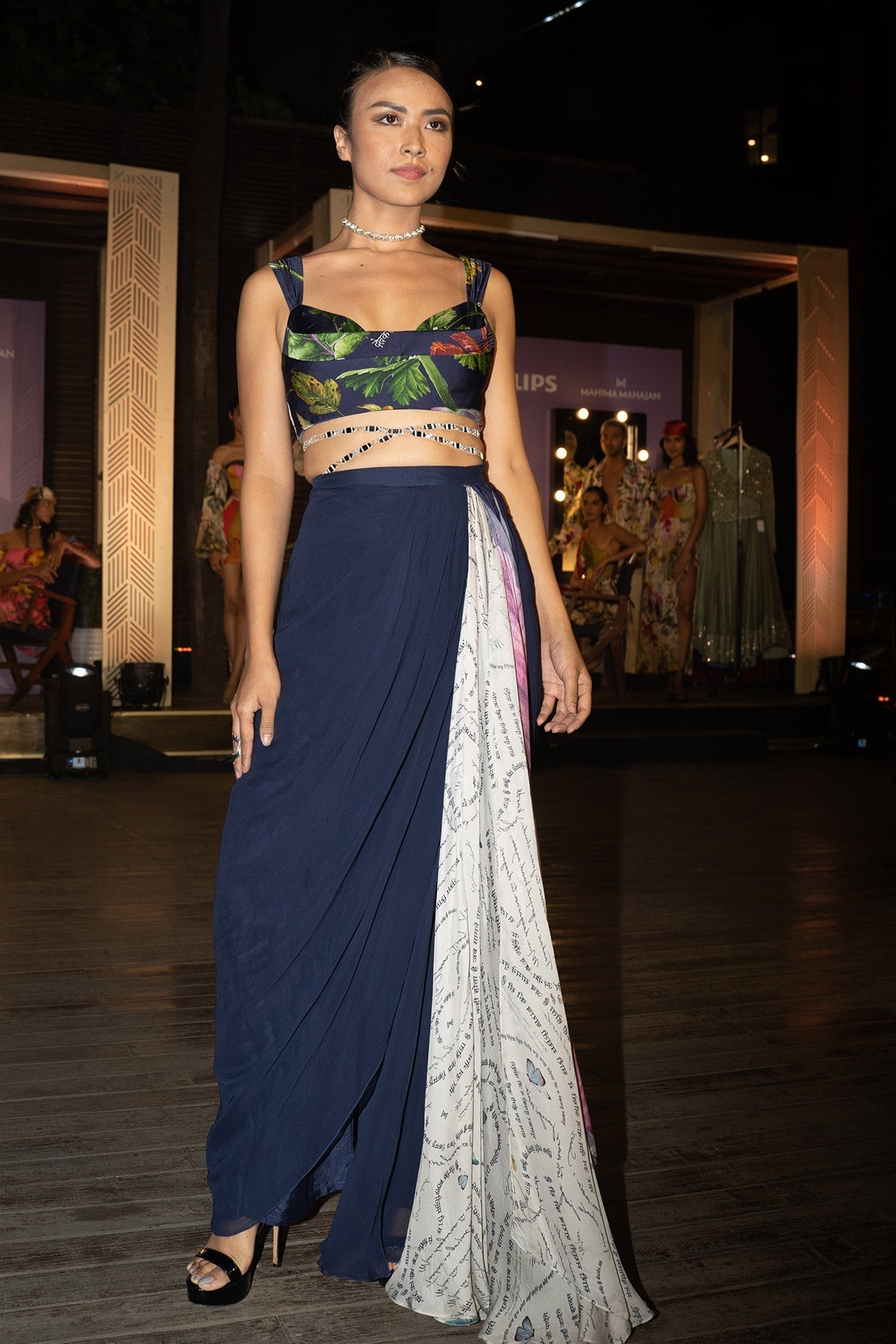 Nushrratt Bharuccha in Cowl Top With Drape Skirt
