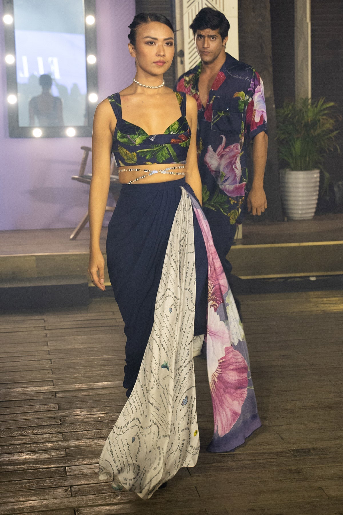 Nushrratt Bharuccha in Cowl Top With Drape Skirt