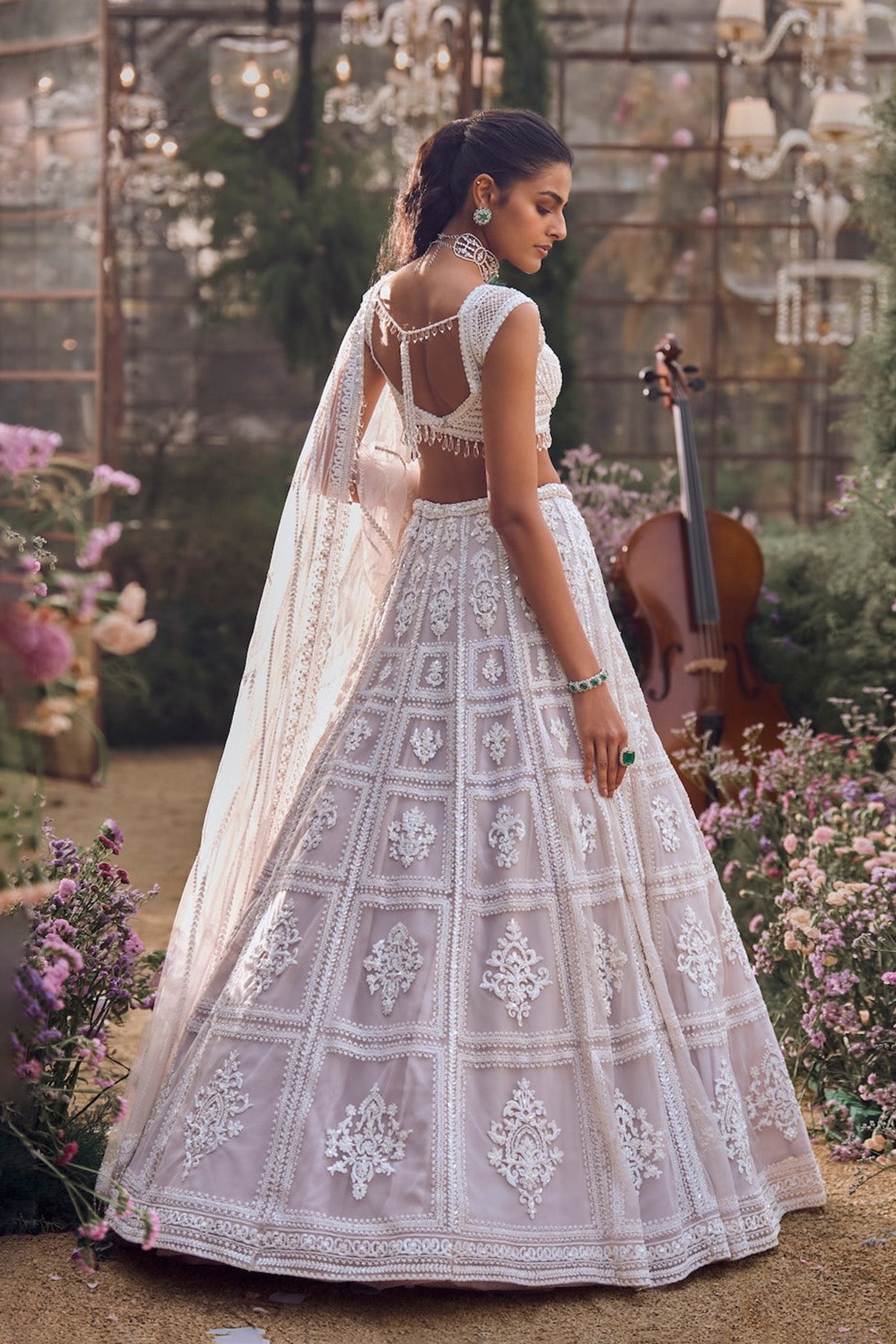 Ice Grey Dori Lehenga Set