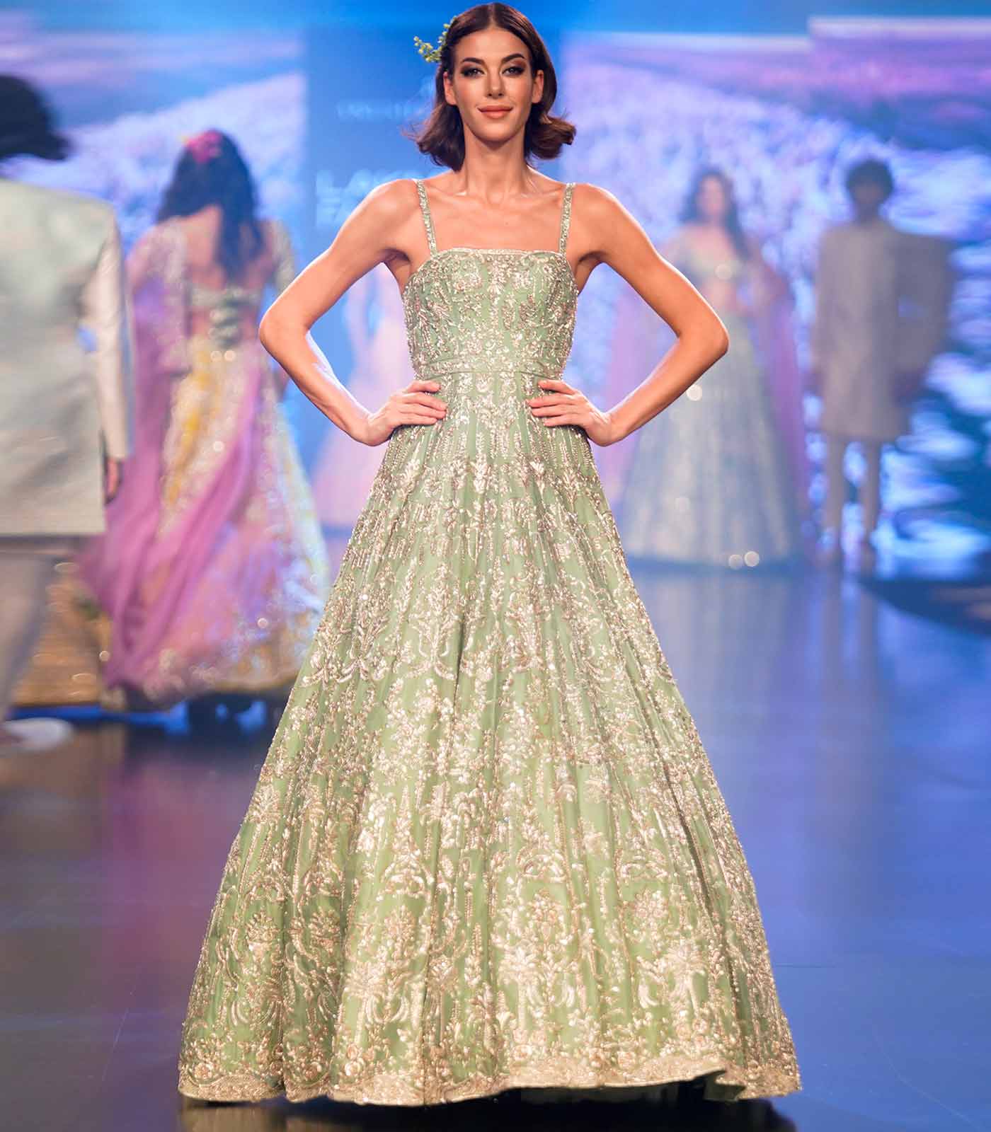 MICAH MINT GREEN GOWN