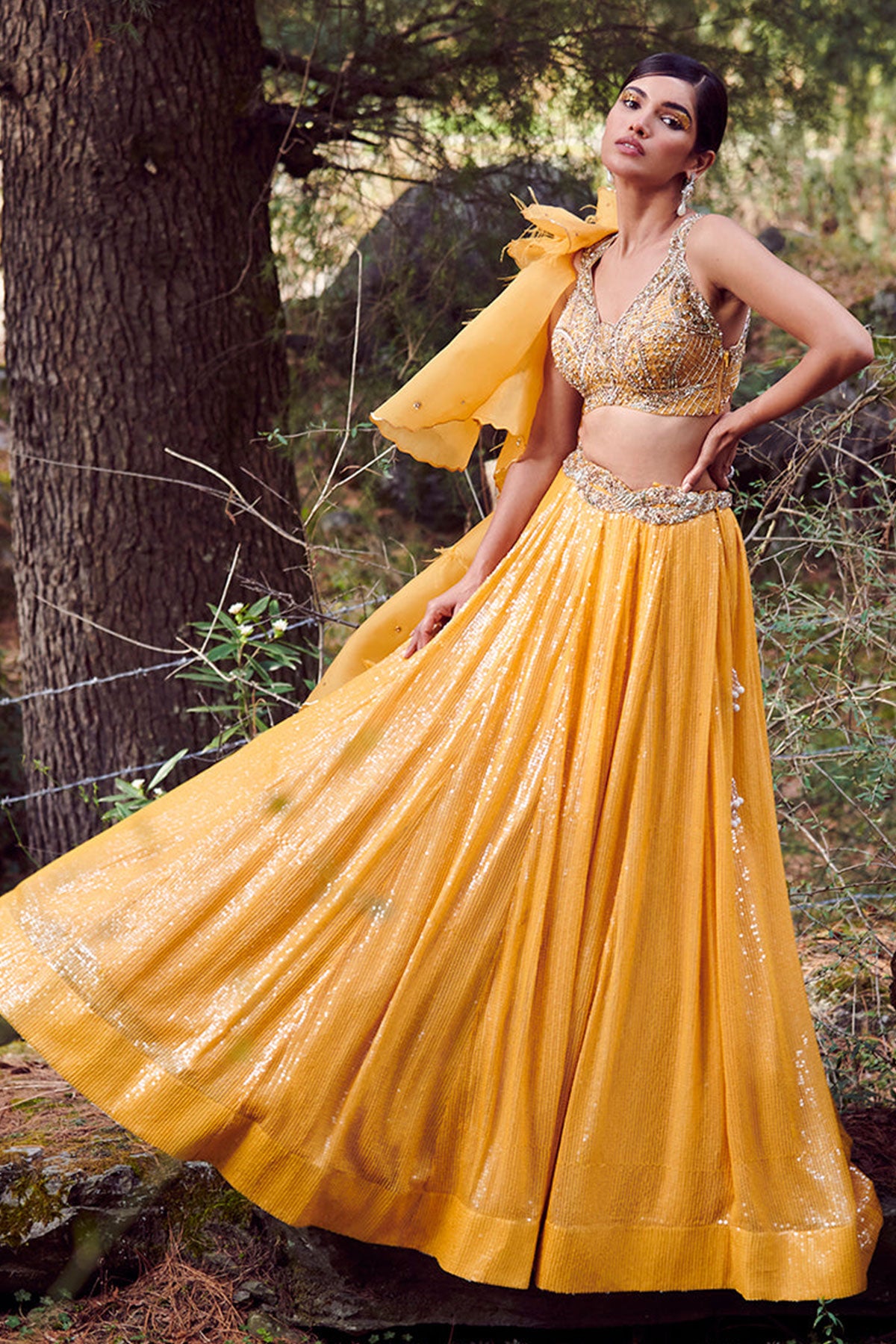 "Svetlana" Chiffon Lehenga Set
