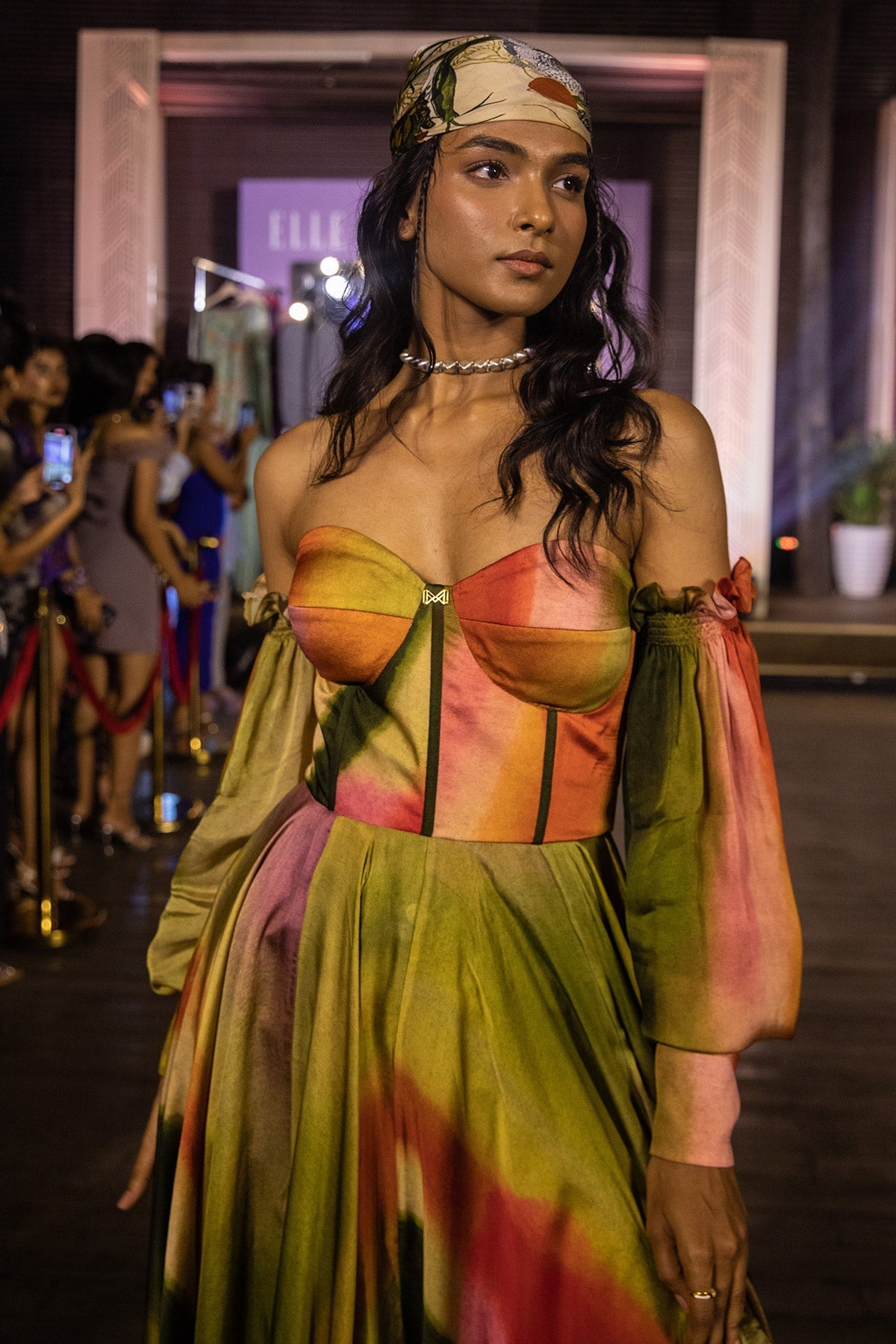 Payal Shah in Off Shoulder Slit Dress