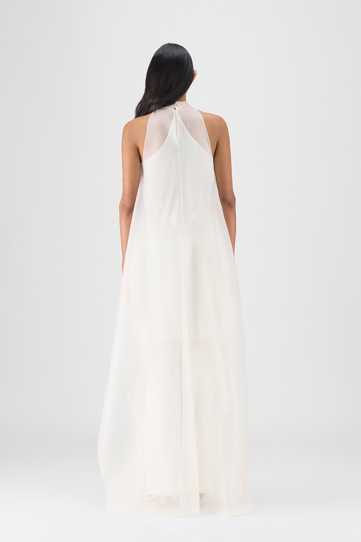PLEATED HALTER DRESS