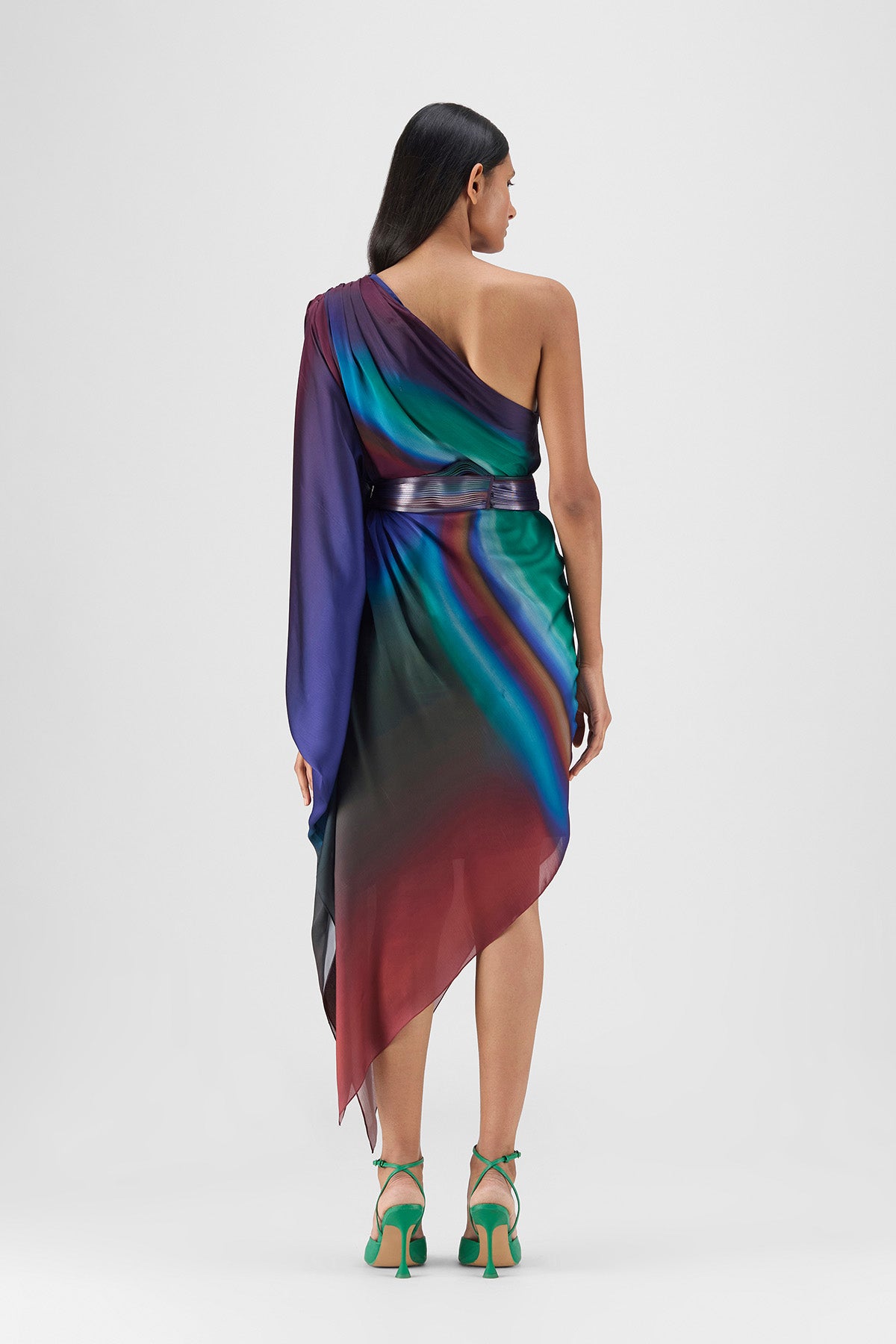 ONE SHOULDER WATERCOLOR DRESS