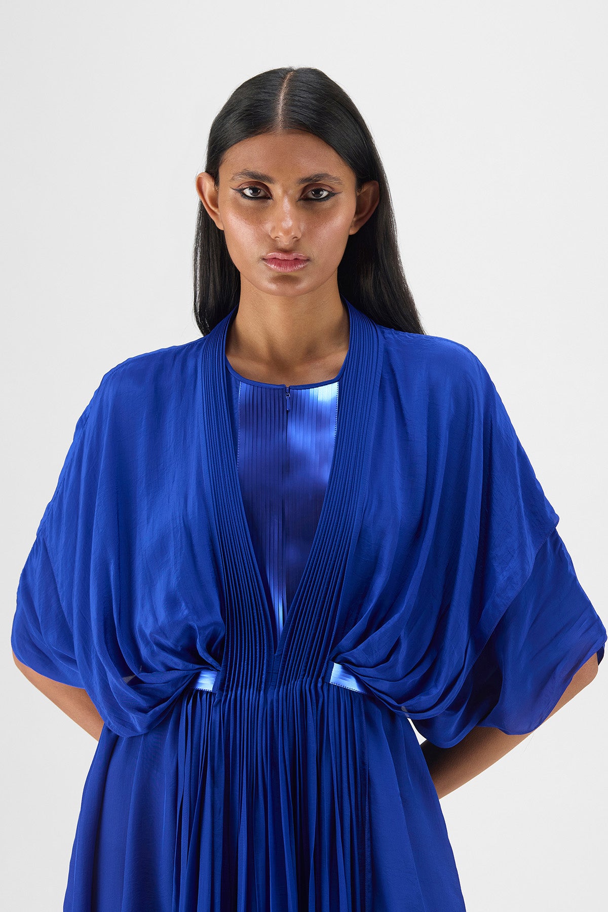 PLEATED LAYERED DRESS