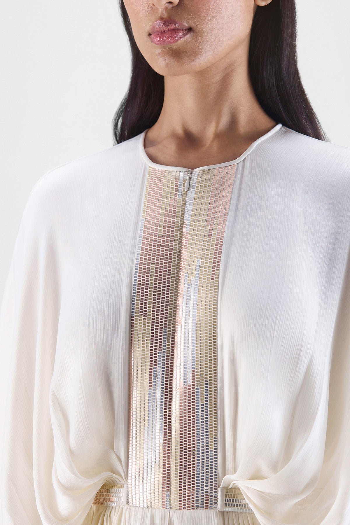 PLEATED LAYERED DRESS