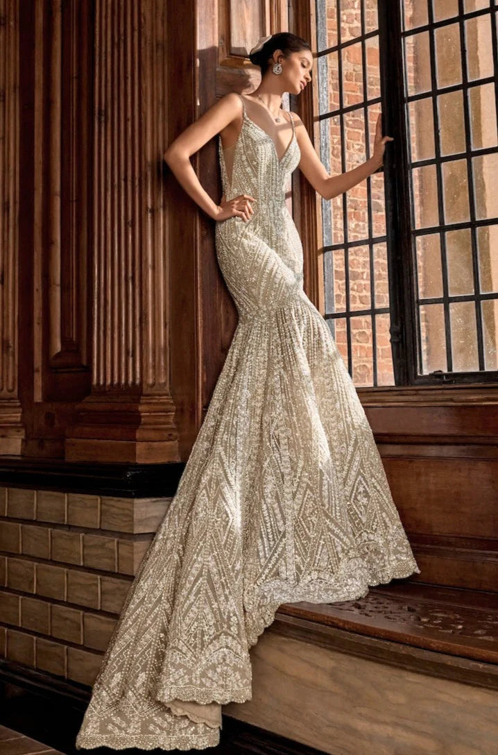 champagne sequin dress Champagne Sequin Gown