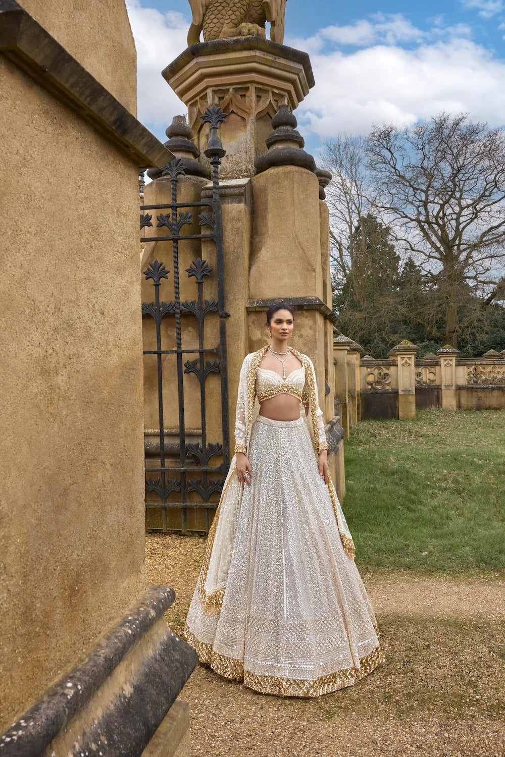 Ivory & Gold Lehenga Set