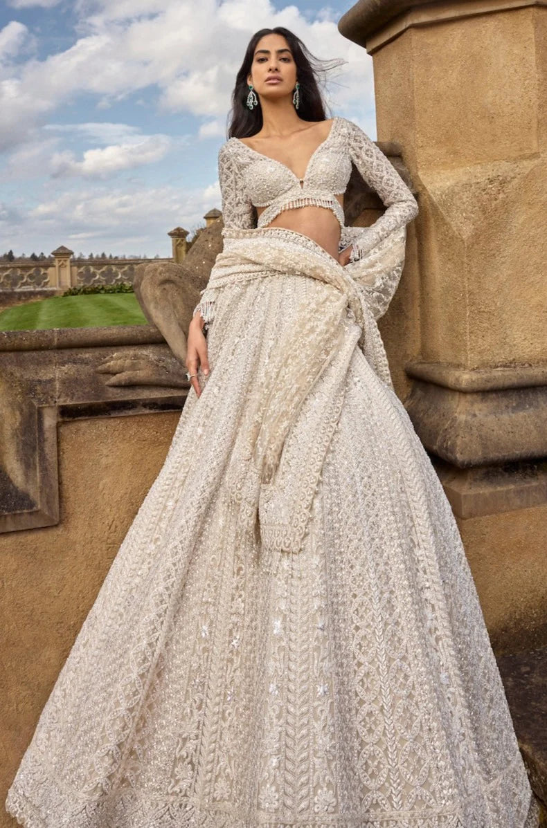 Ivory Pearl Lehenga Set