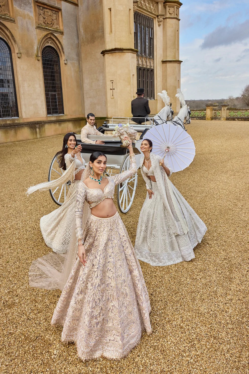 Metallic Rose Gold Lehenga Set