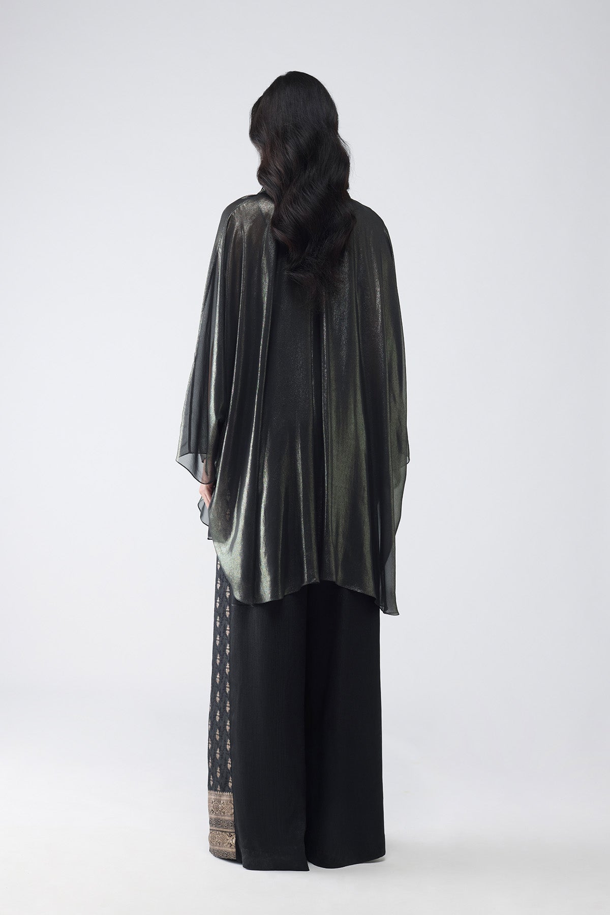 Banarsi Micropleated Cape Set
