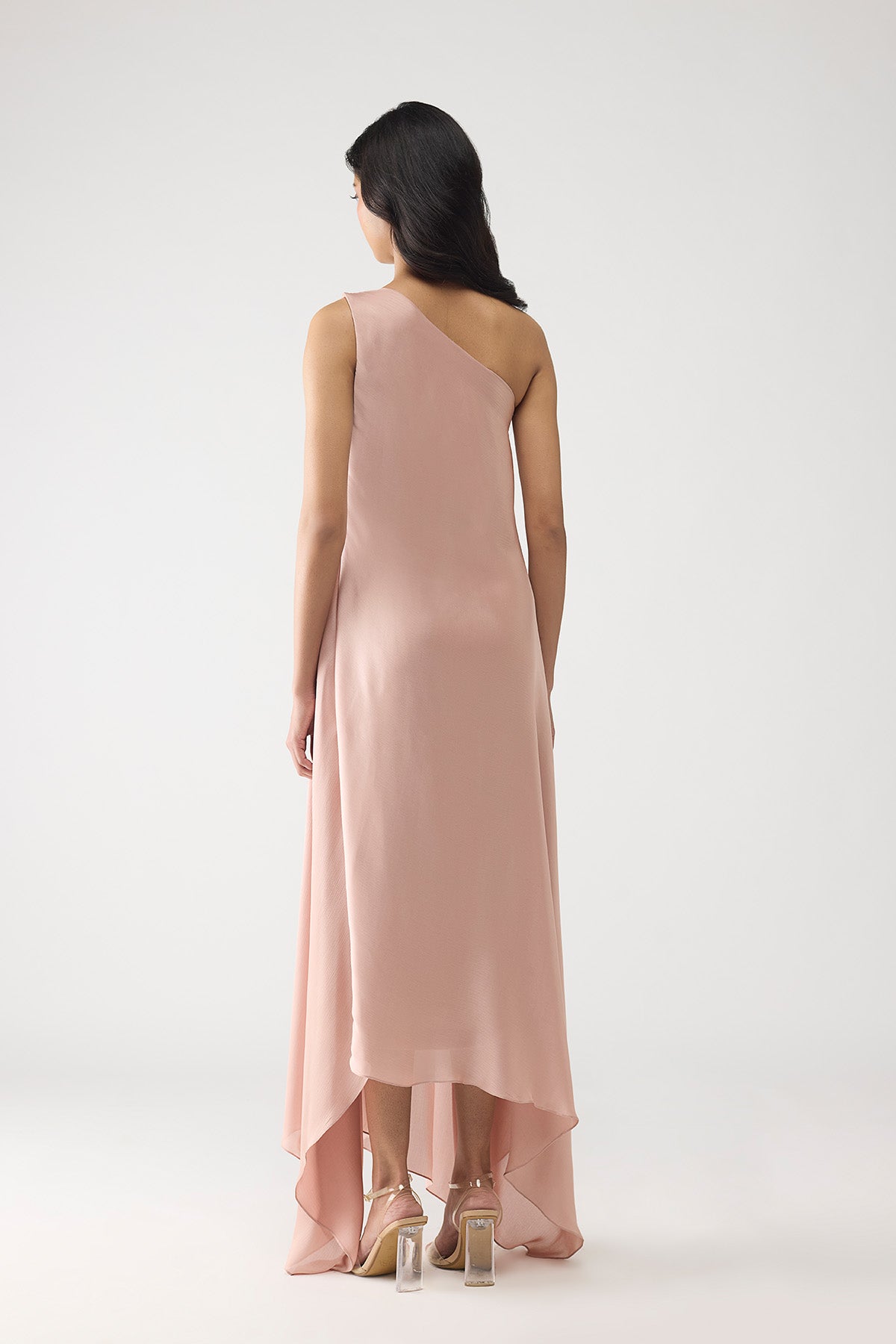 One Shoulder Crystalvein Detail Dress