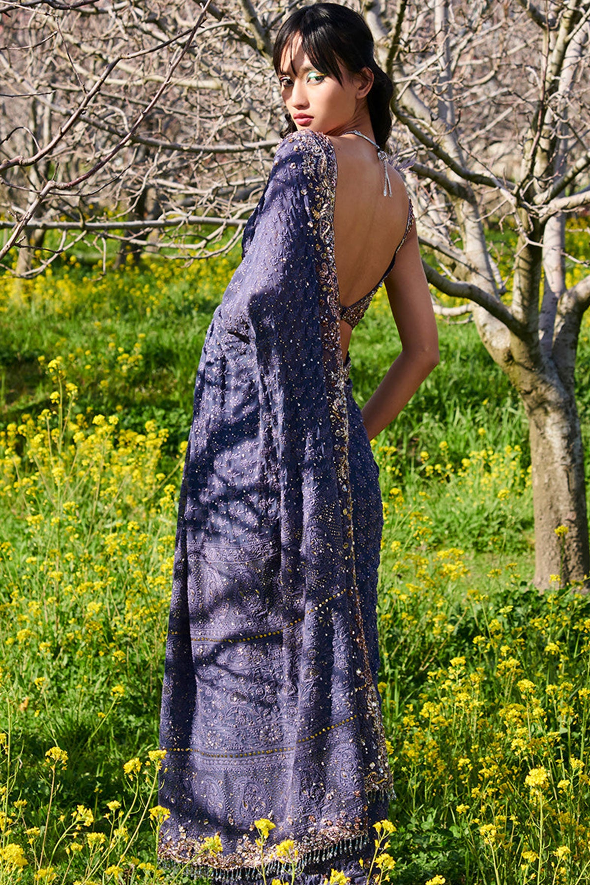 "Soft Kramer" Chikankari Sari