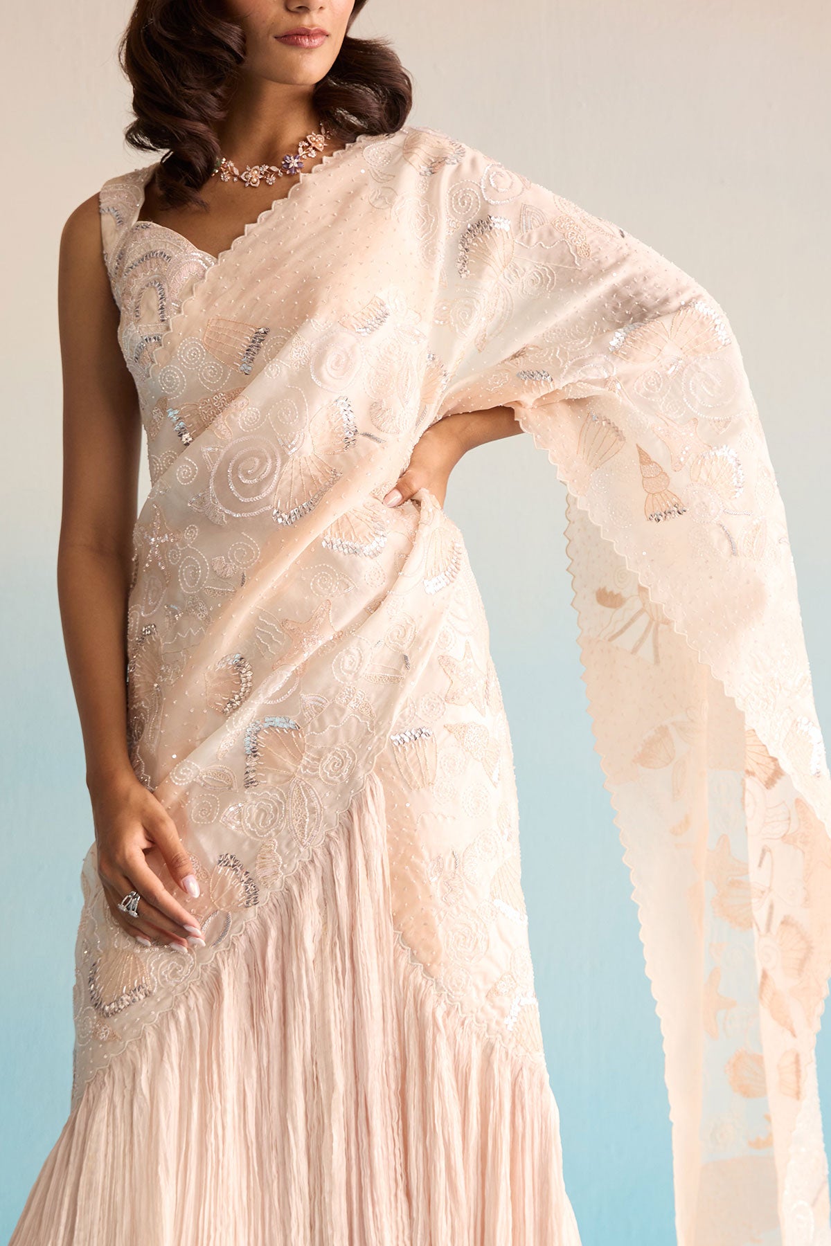 Elowen Pre Drape Saree